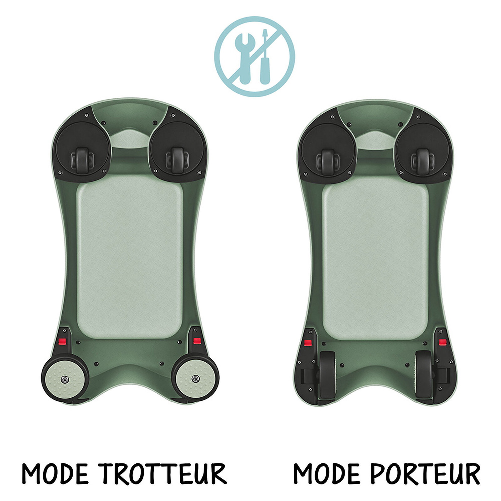 Porteur Walk n' Roll 2-en-1 Eco - Pistache pas cher