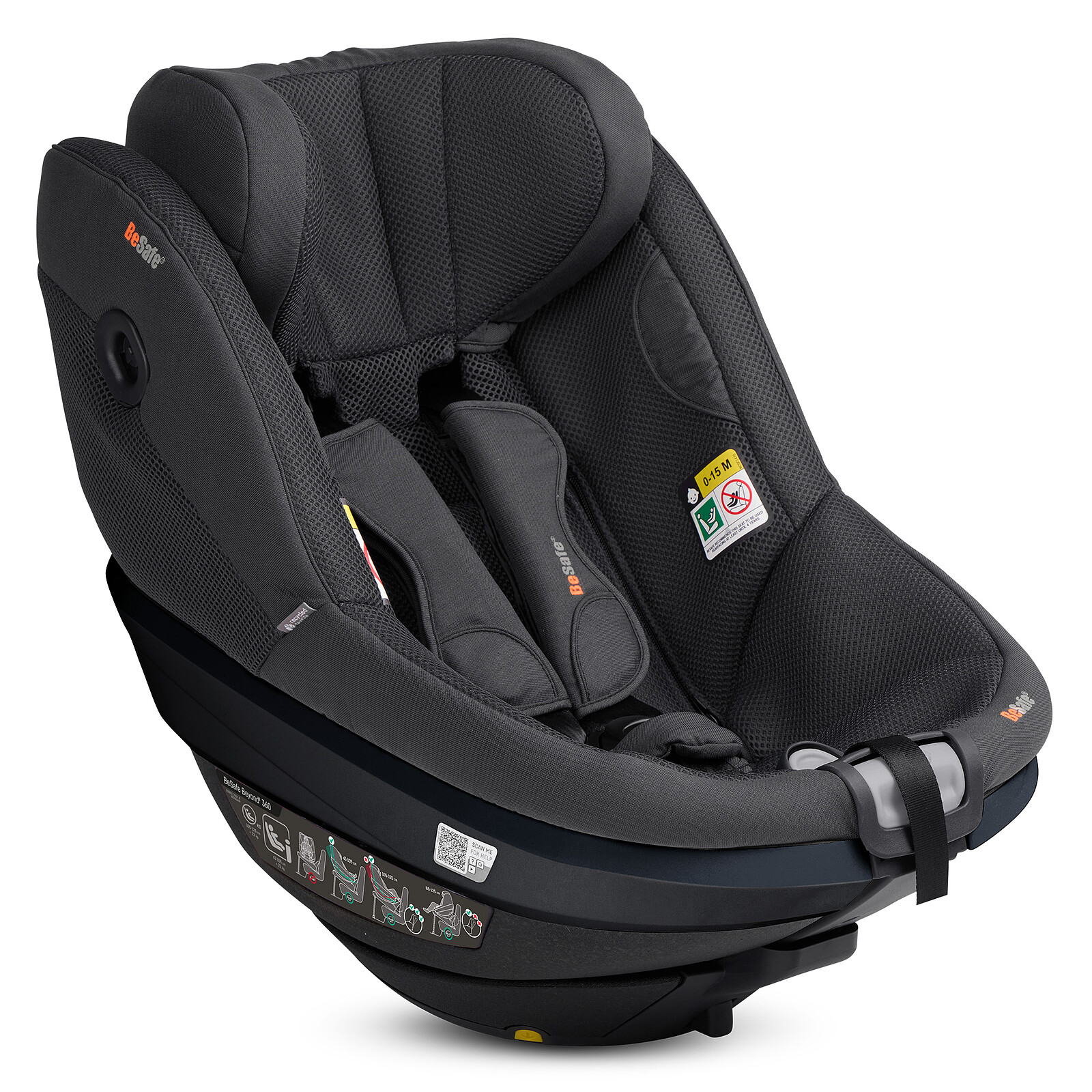 Siège Auto Beyond² 360 Groupe 0+/1/2 i-Size - Anthracite Mesh BeSafe
