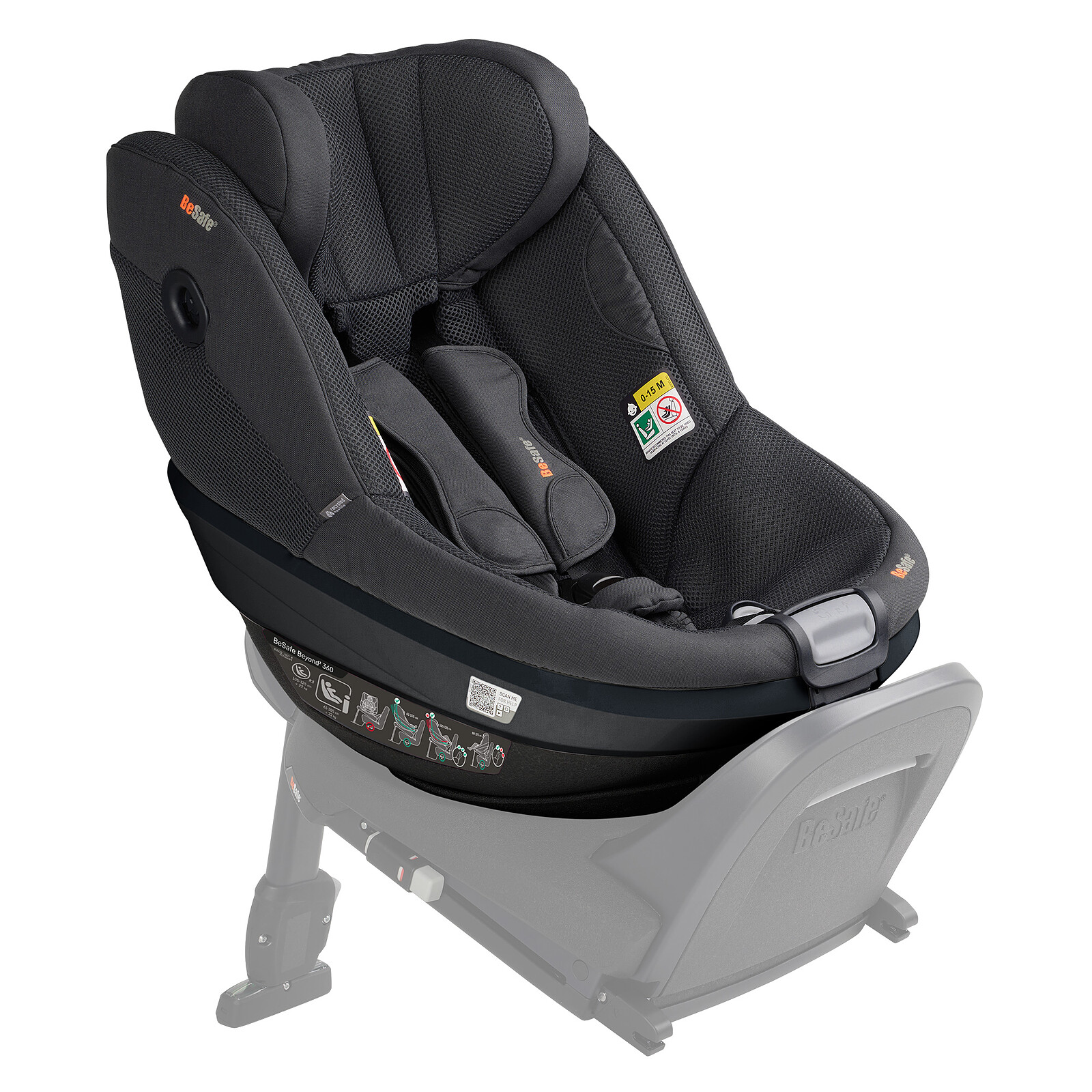 Siège Auto Beyond² 360 Groupe 0+/1/2 i-Size - Anthracite Mesh BeSafe