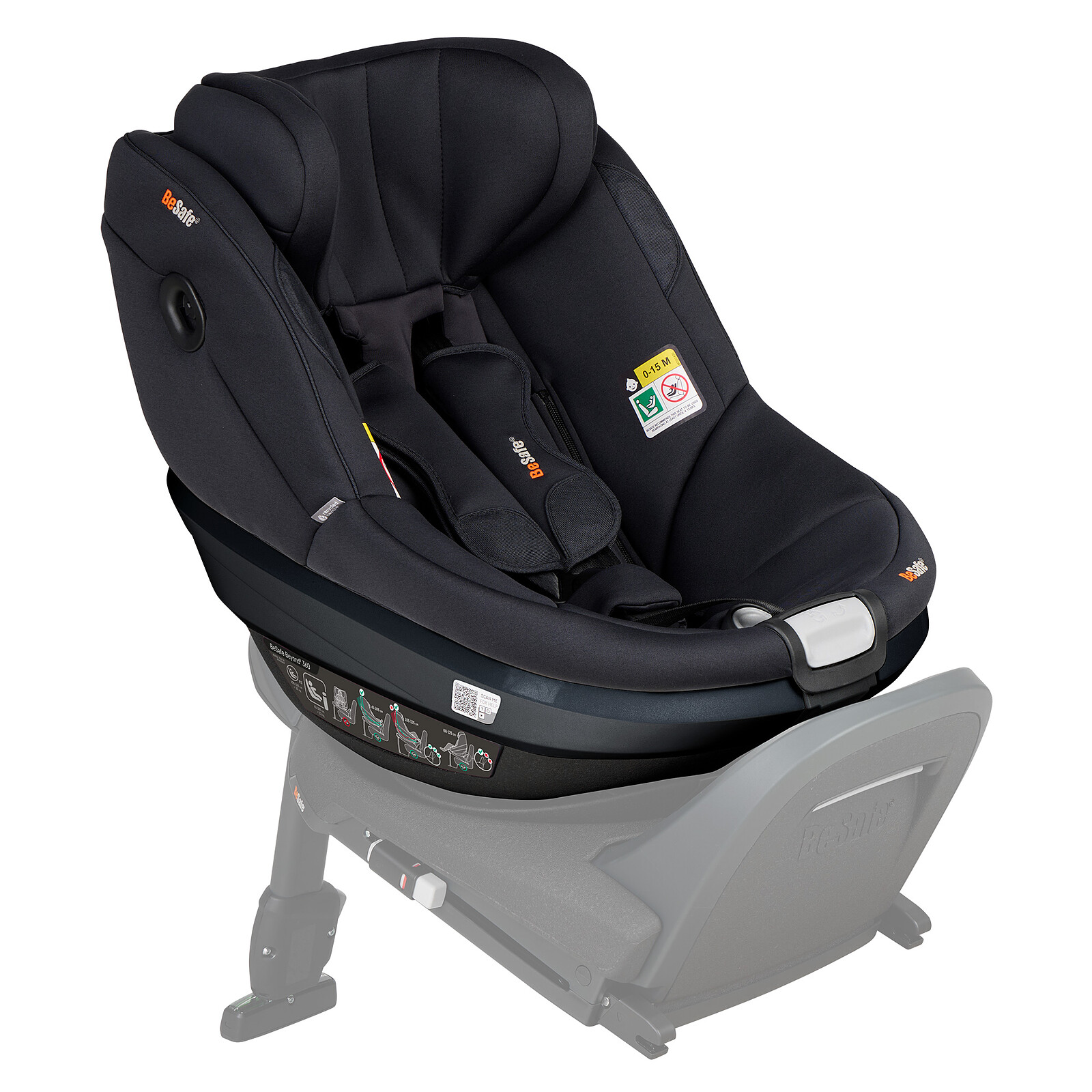 Siège Auto Beyond² 360 Groupe 0+/1/2 i-Size - Black Soft Breeze BeSafe