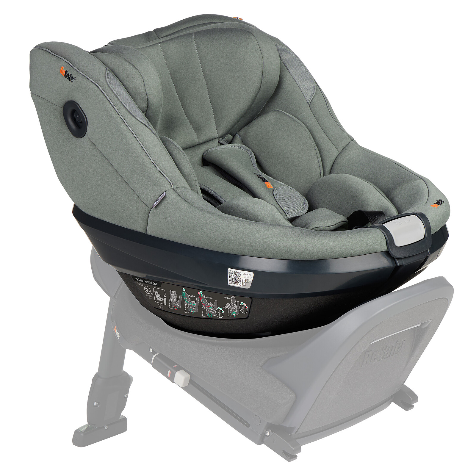 Siège Auto Beyond² 360 Groupe 0+/1/2 i-Size - Meadow Green Soft Breeze BeSafe