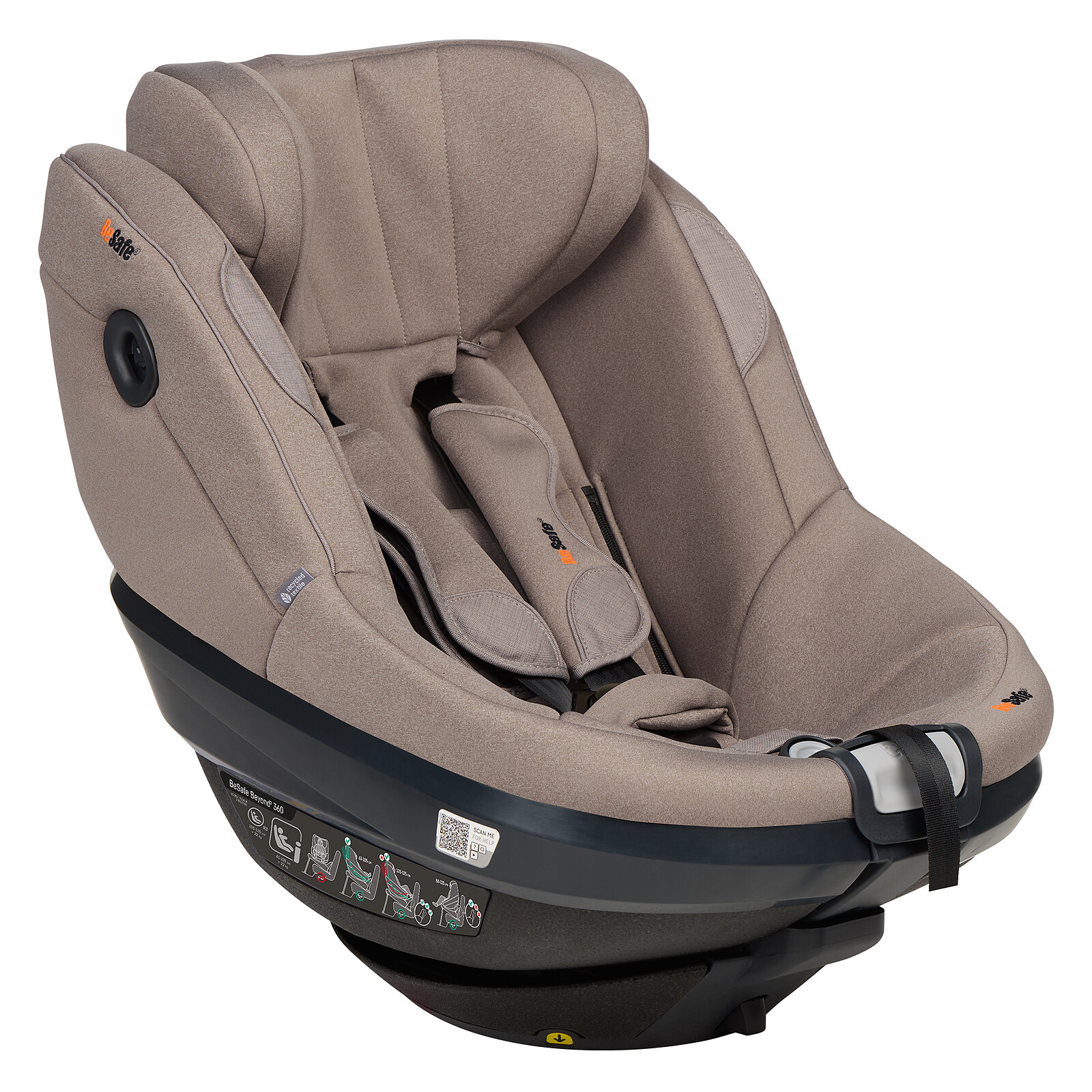 Siège Auto Beyond² 360 Groupe 0+/1/2 i-Size - Dark Sand Soft Breeze BeSafe