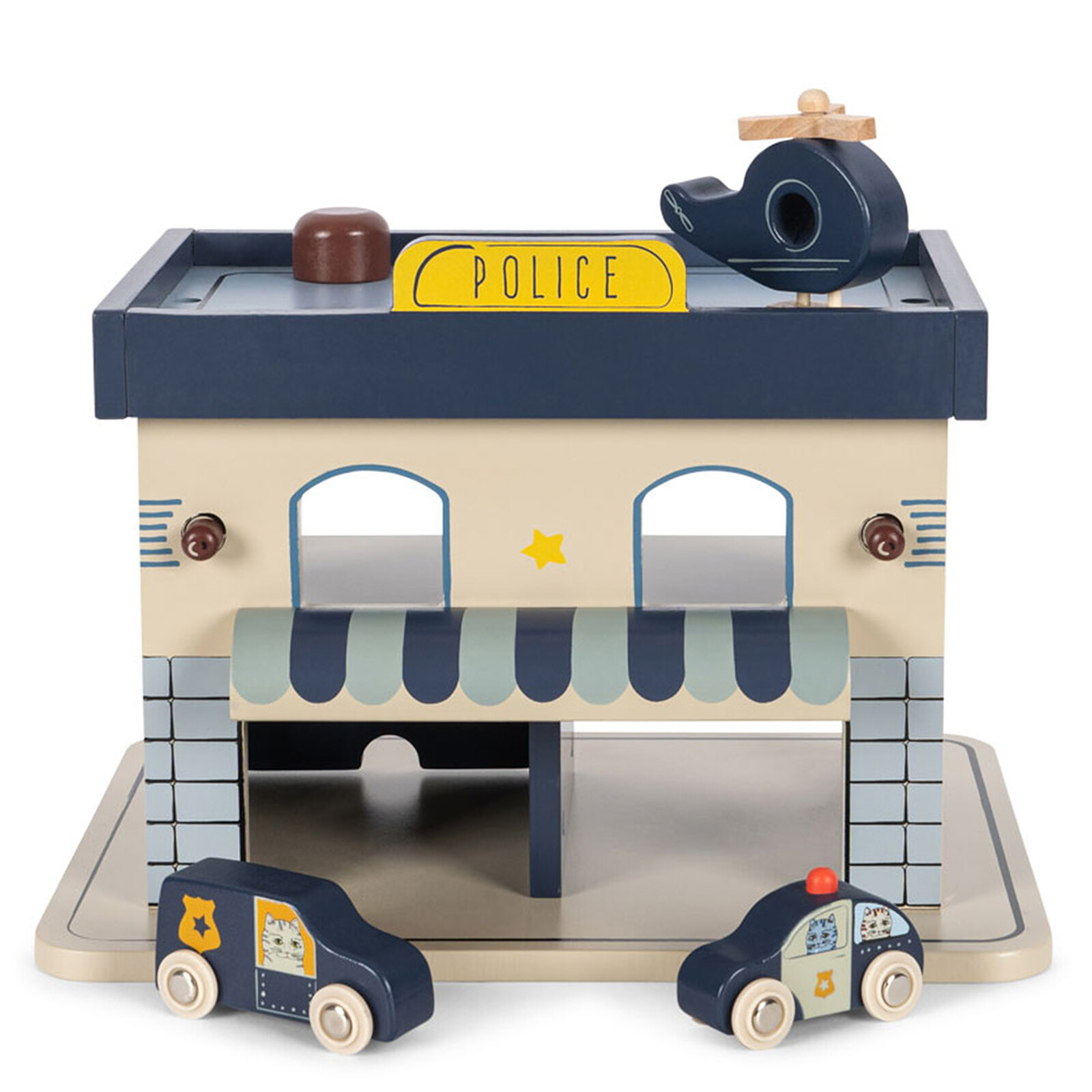 Avis Commissariat de Police en Bois - Bleu Multi