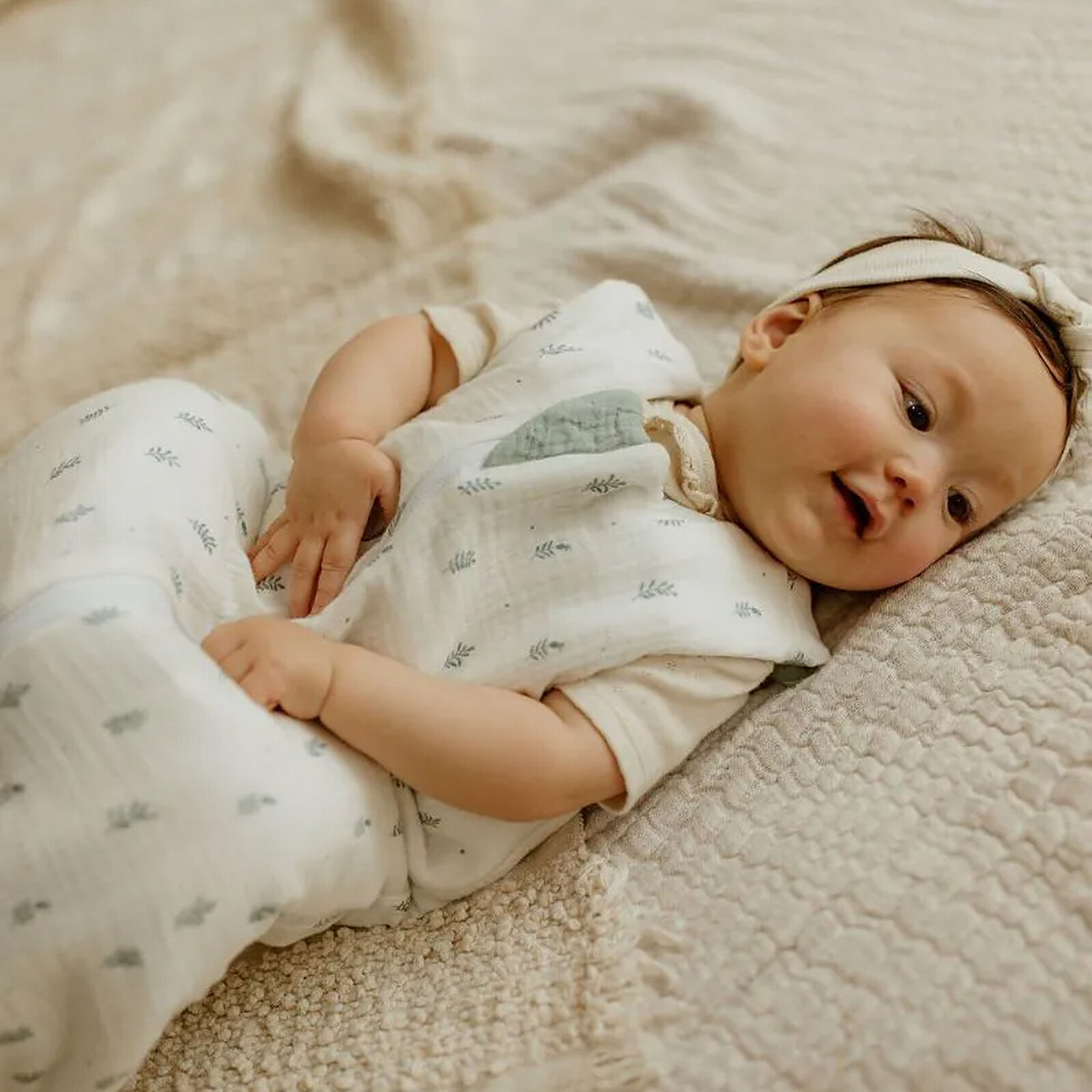 Gigoteuse Evolutive 4 Saisons Vert d'eau - 6/18 Mois Les Petites Billes