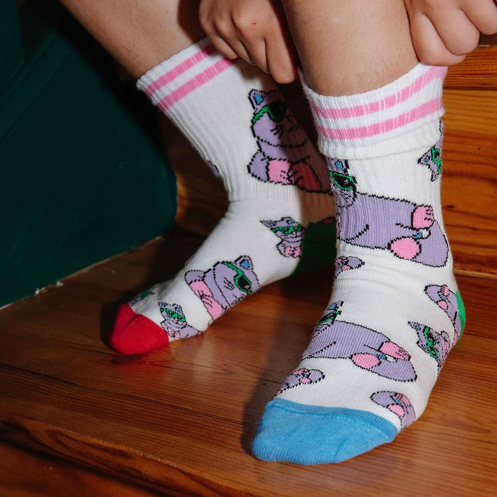 Lot de 3 Paires de Chaussettes Cats - 22/24 pas cher