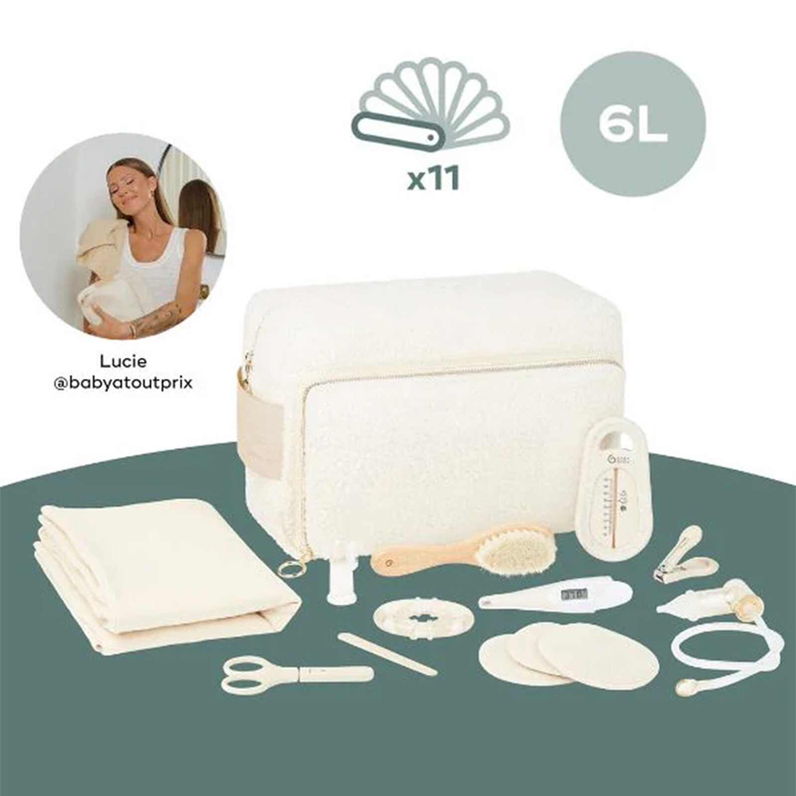 Trousse de Toilette x Babyatoutprix - Curl White pas cher