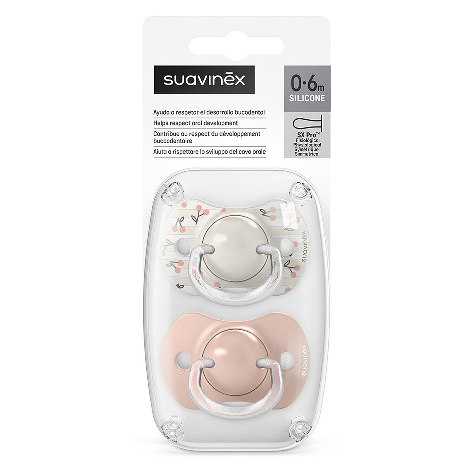 Avis Lot de 2 Sucettes Symétriques SX Pro Birdies Rose - 0/6 Mois