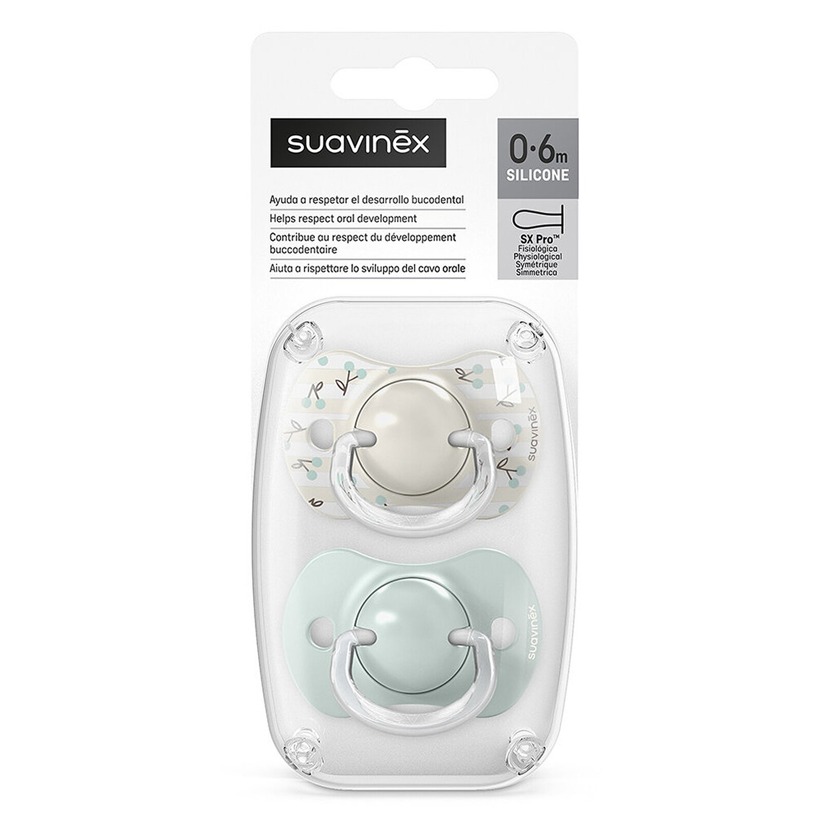 Avis Lot de 2 Sucettes Symétriques SX Pro Birdies Vert - 0/6 Mois