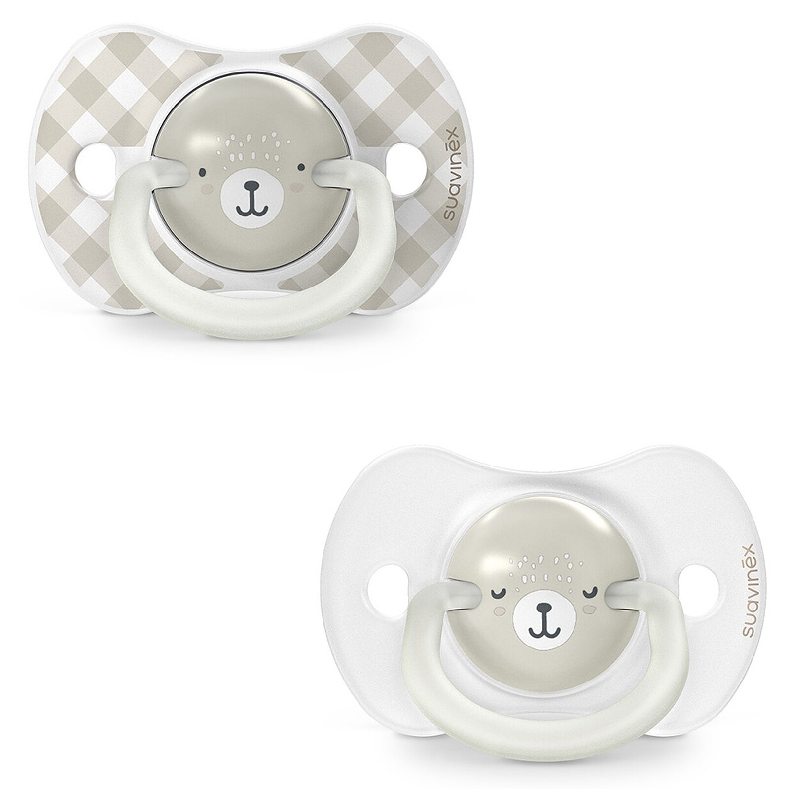 Lot de 2 Sucettes Symétriques SX Pro Night & Day Wild and Free Gris - 6/18 Mois Suavinex