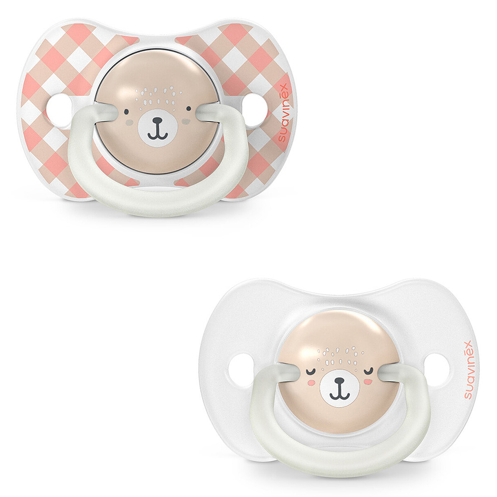 Lot de 2 Sucettes Symétriques SX Pro Night & Day Wild and Free Rose - 6/18 Mois Suavinex
