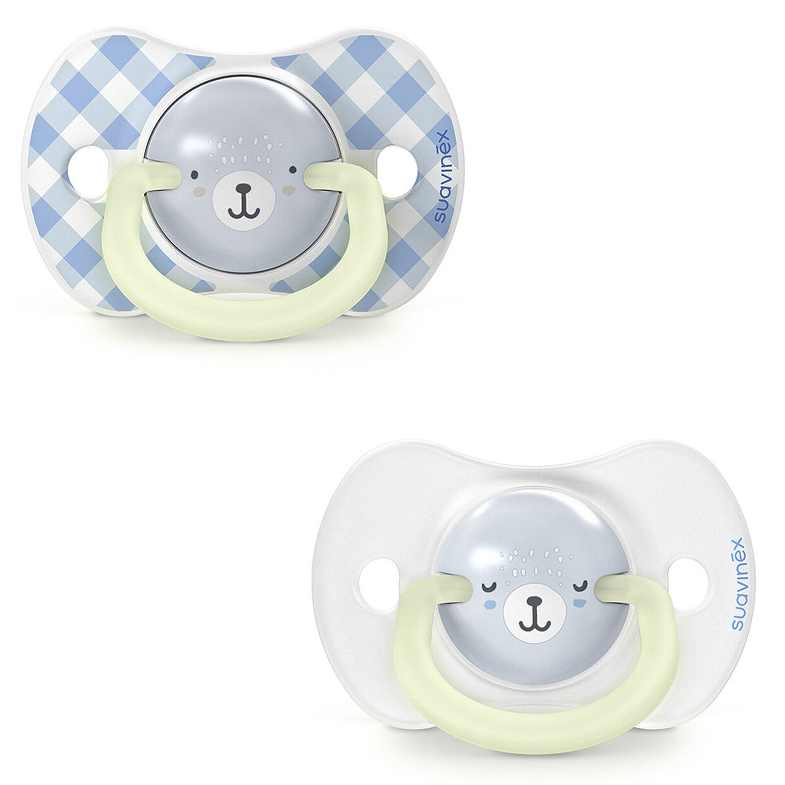 Lot de 2 Sucettes Symétriques SX Pro Night & Day Wild and Free Bleu - 0/6 Mois Suavinex