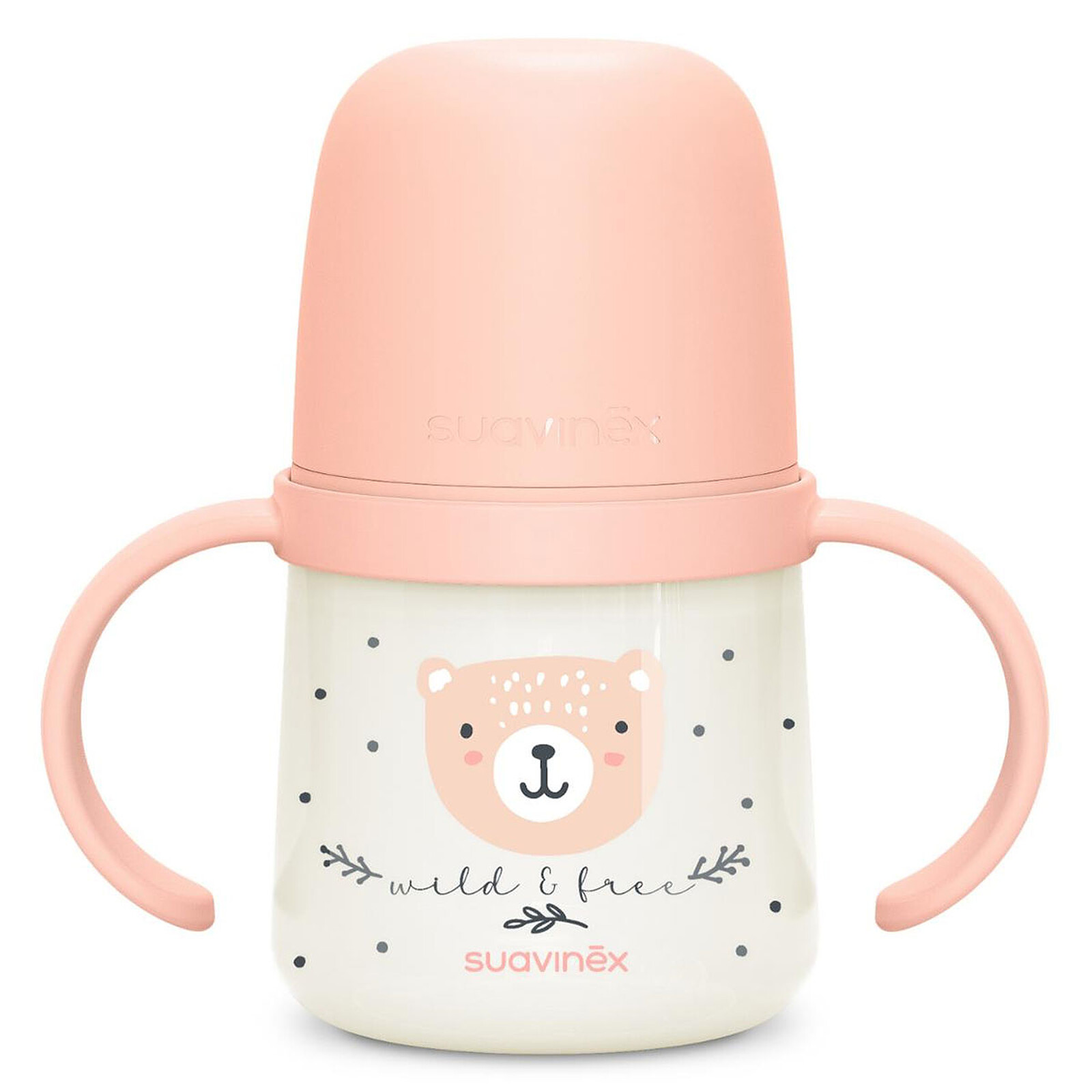 Biberon à Anses Wild & Free Night and Day Rose - 150 ml Suavinex