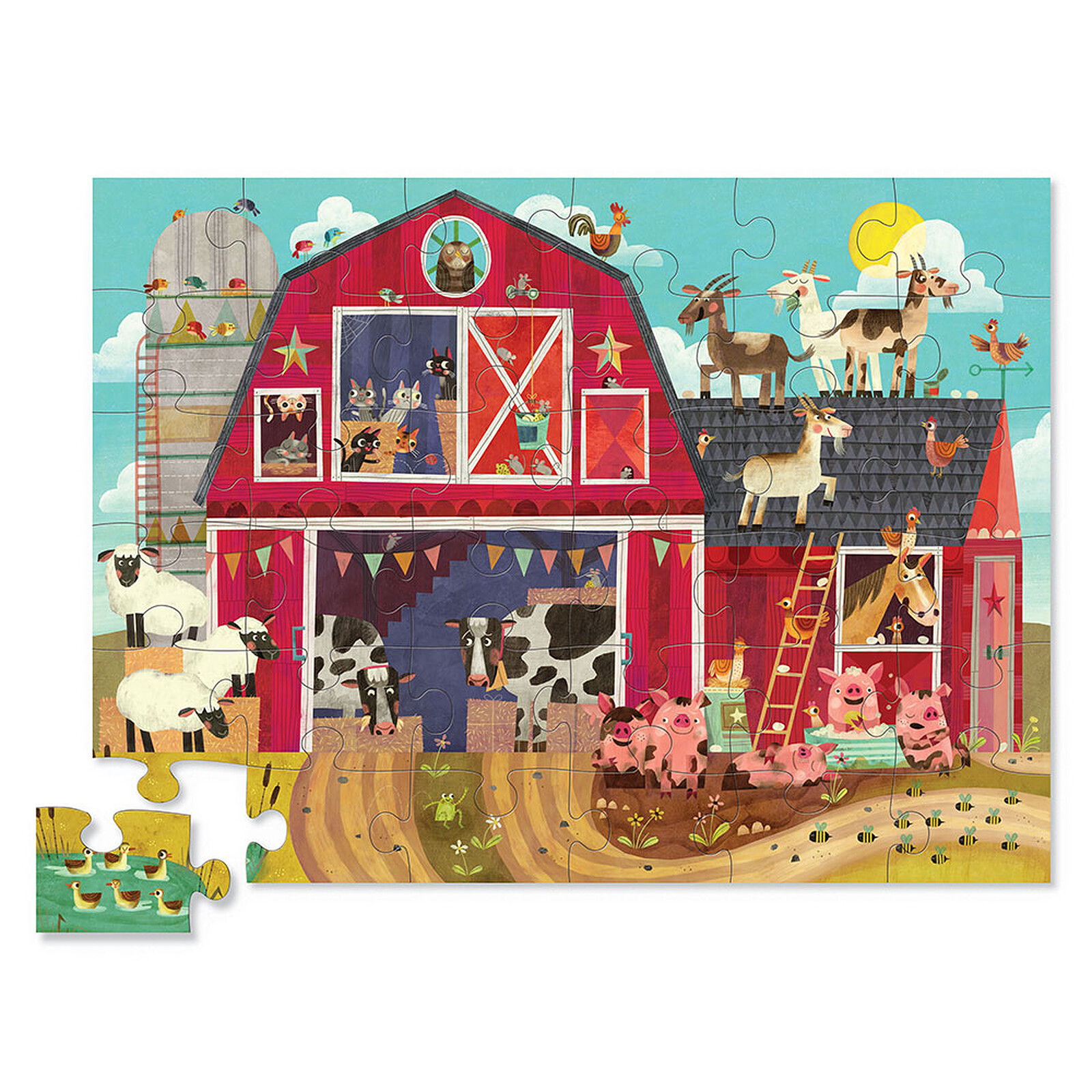 Maxi Puzzle 36 Pièces - Les Amis de la Ferme Crocodile Creek