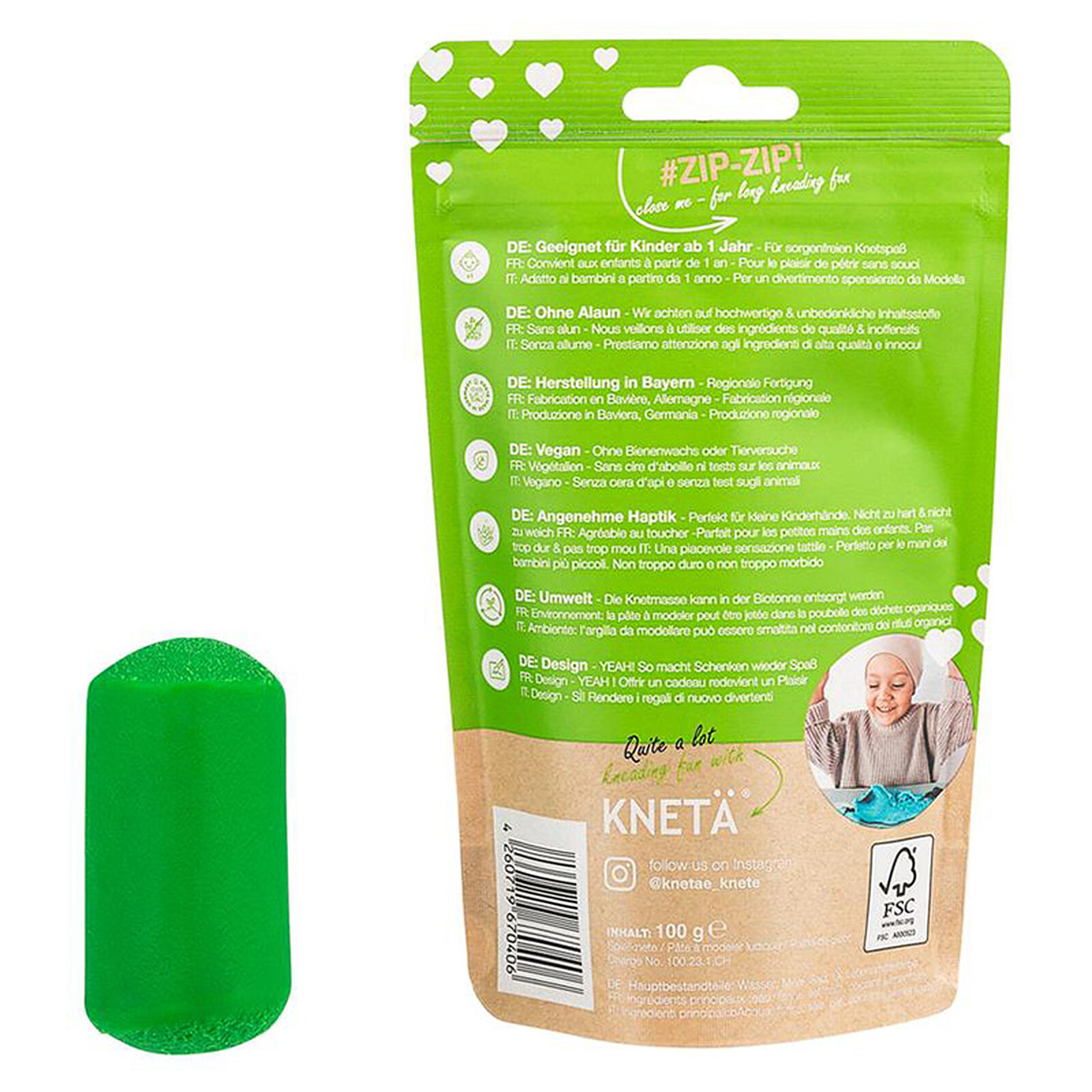 Pot de Pâte à Modeler - Vert KNETÄ