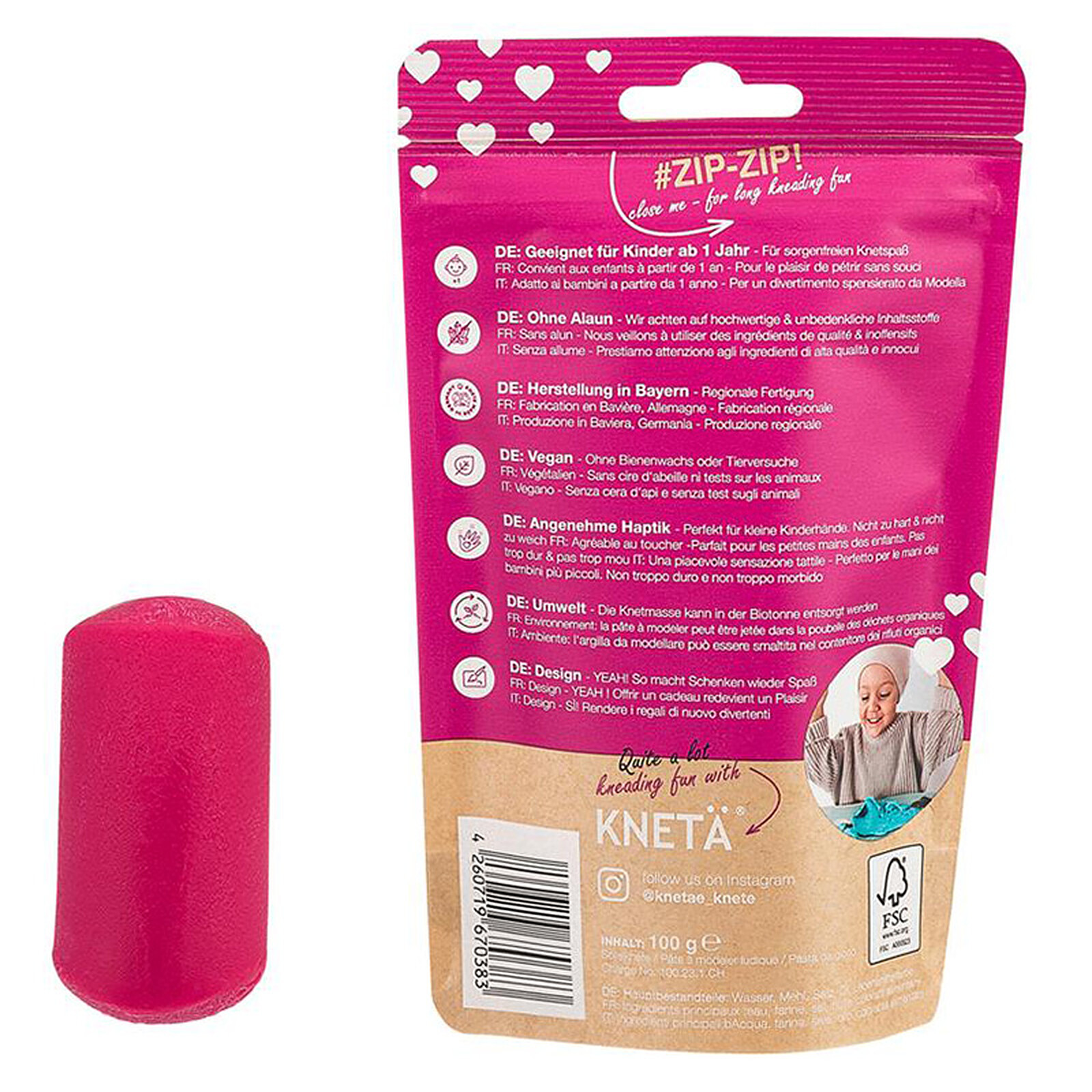 Pot de Pâte à Modeler - Rose KNETÄ