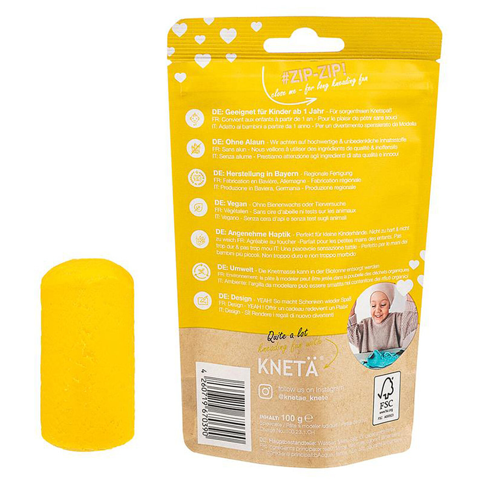 Pot de Pâte à Modeler - Jaune KNETÄ