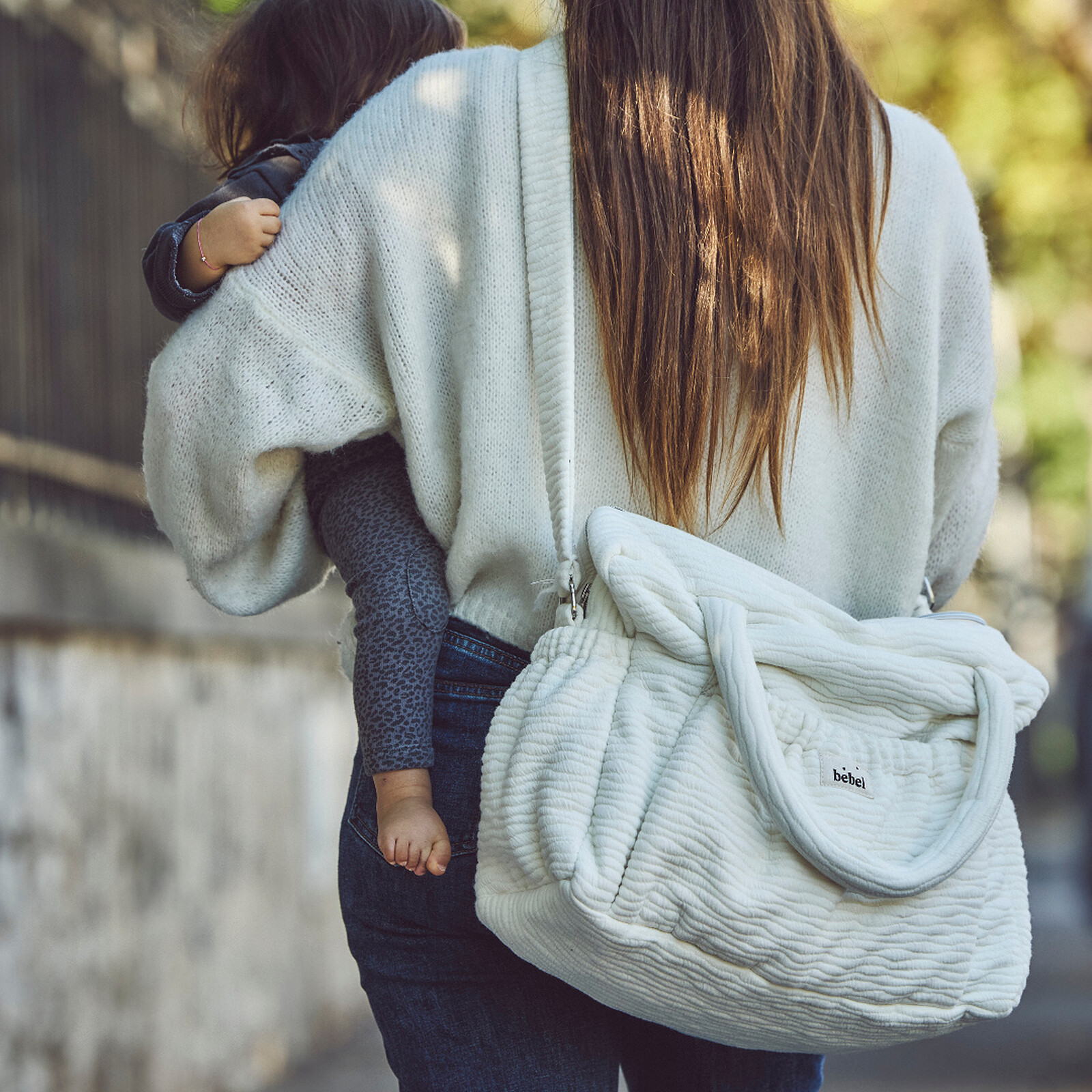 Sac à Langer Comme un Bonbon Wavy - Ecru BEBEL