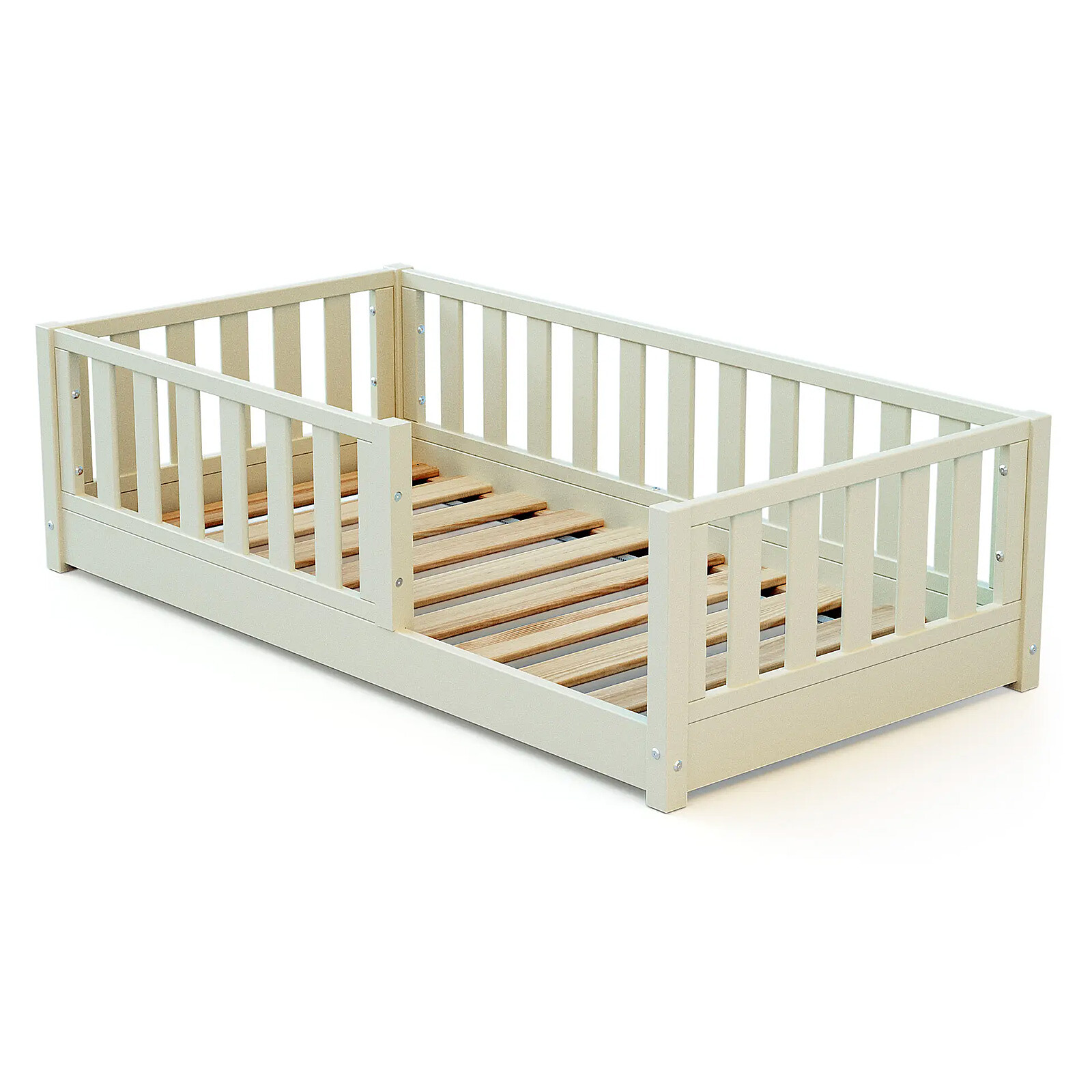 Lit au Sol Sonho Mini Blanc Perle - 70 x 140 cm Jurababy