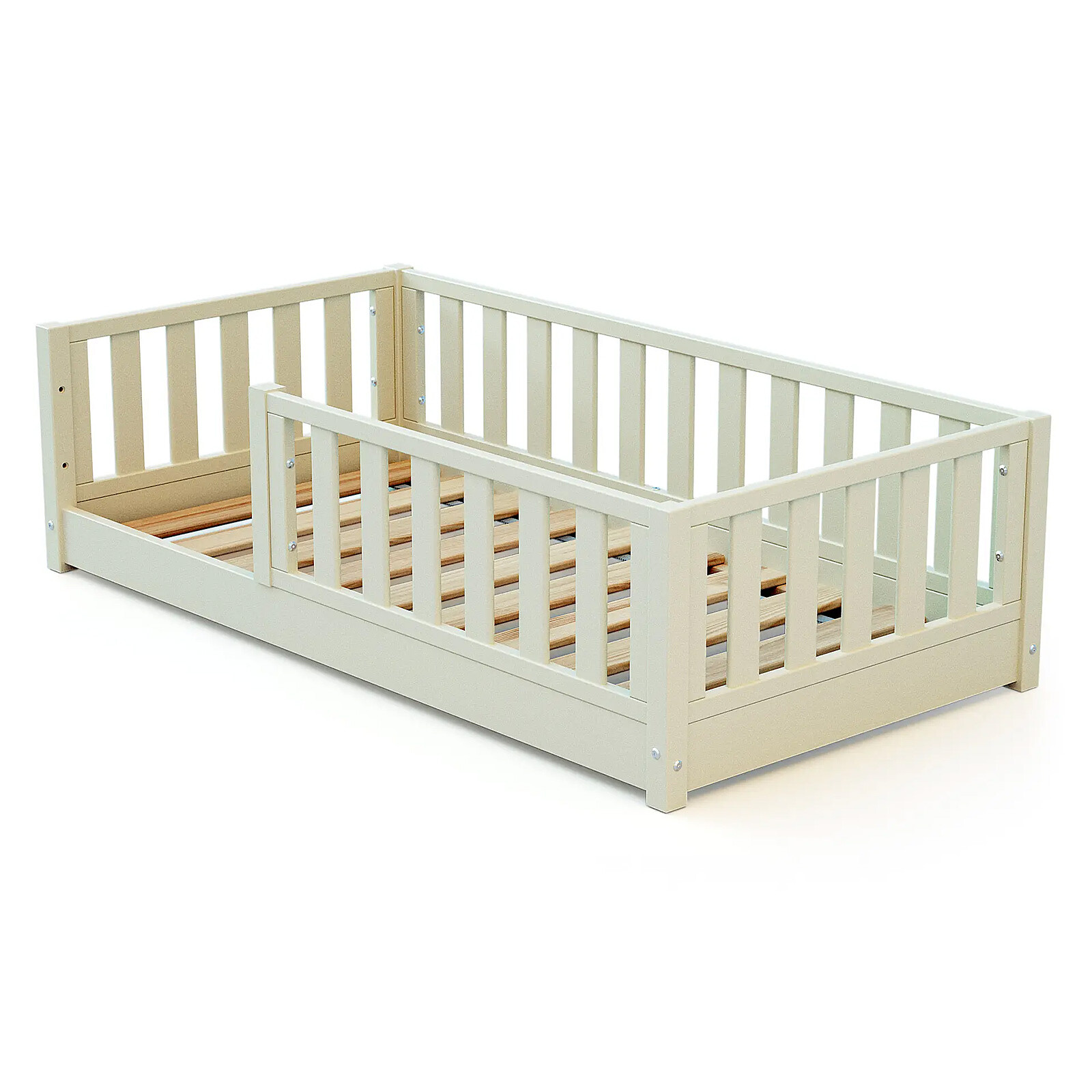 Lit au Sol Sonho Mini Blanc Perle - 70 x 140 cm Jurababy