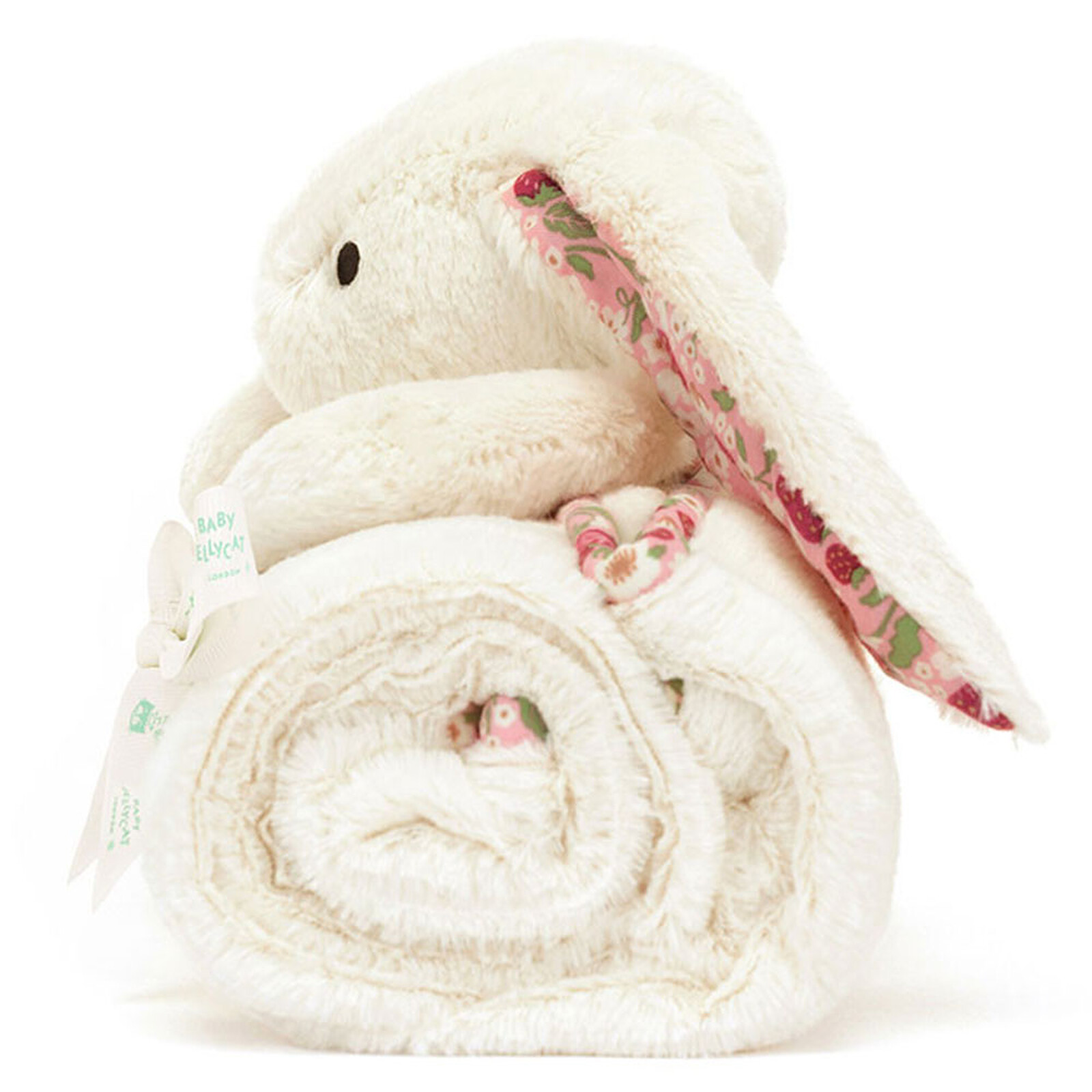 Blossom Cream Bunny Berry Blankie  Jellycat