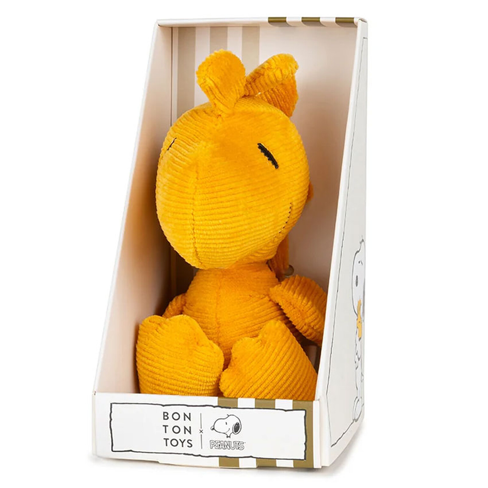 Peluche Oiseau Woodstock Mini en Velours Côtelé et Boîte Cadeau Bon Ton Toys