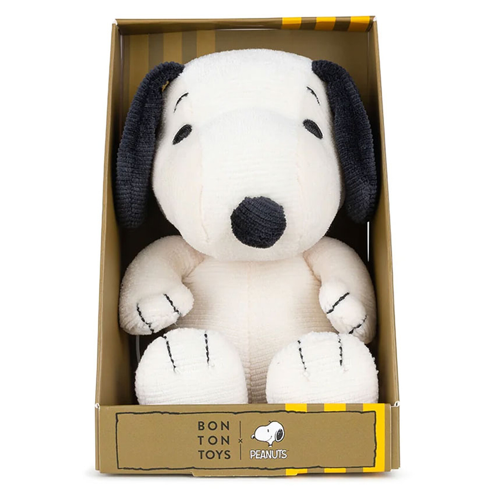 Peluche Snoopy Mini en Velours Côtelé et Boîte Cadeau Bon Ton Toys
