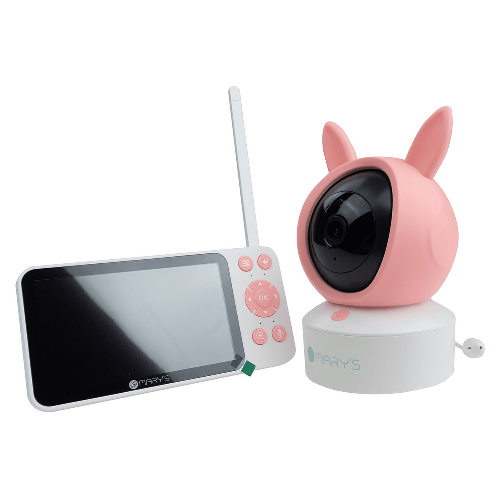 Ecoute-bébé Wi-Fi Caméra 2-en-1 - Pink Rabbit mary's