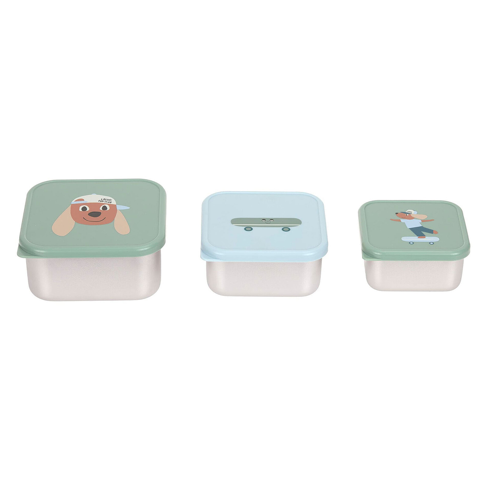 Avis Lot de 3 Petites Boîtes à Goûter Tiny Team - Chien