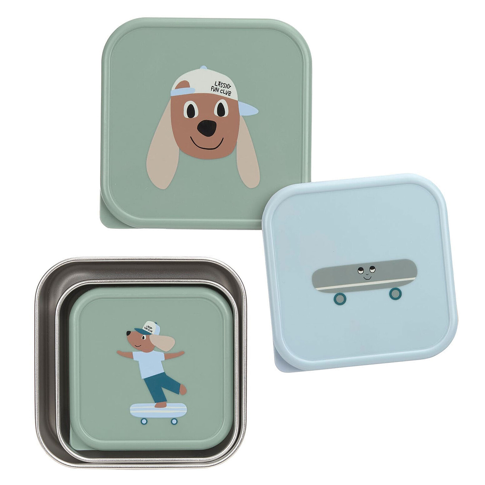 Achat Lot de 3 Petites Boîtes à Goûter Tiny Team - Chien