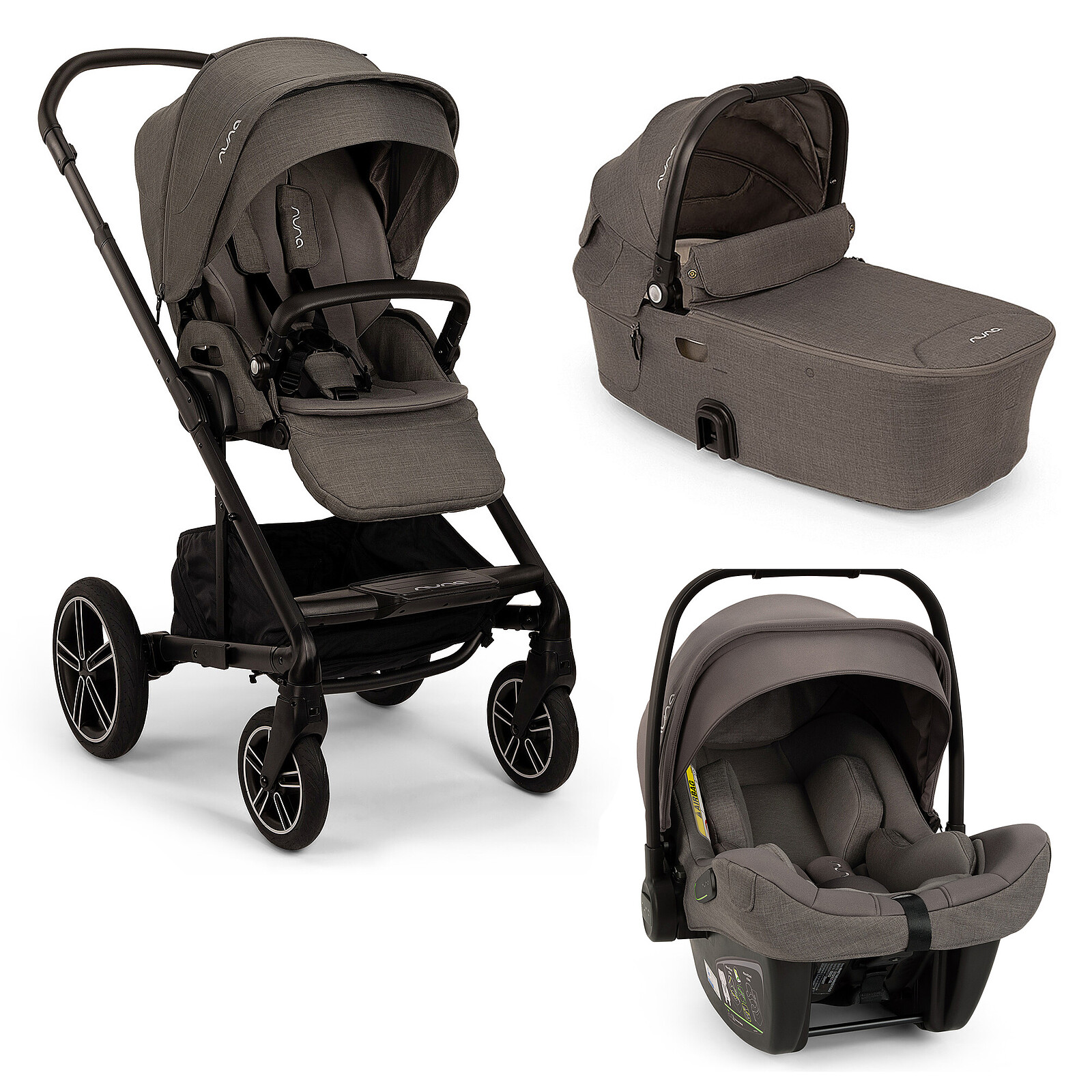 Poussette Trio MIXX next - Siège PIPA next i-Size - Nacelle MIXX next - Thunder Nuna