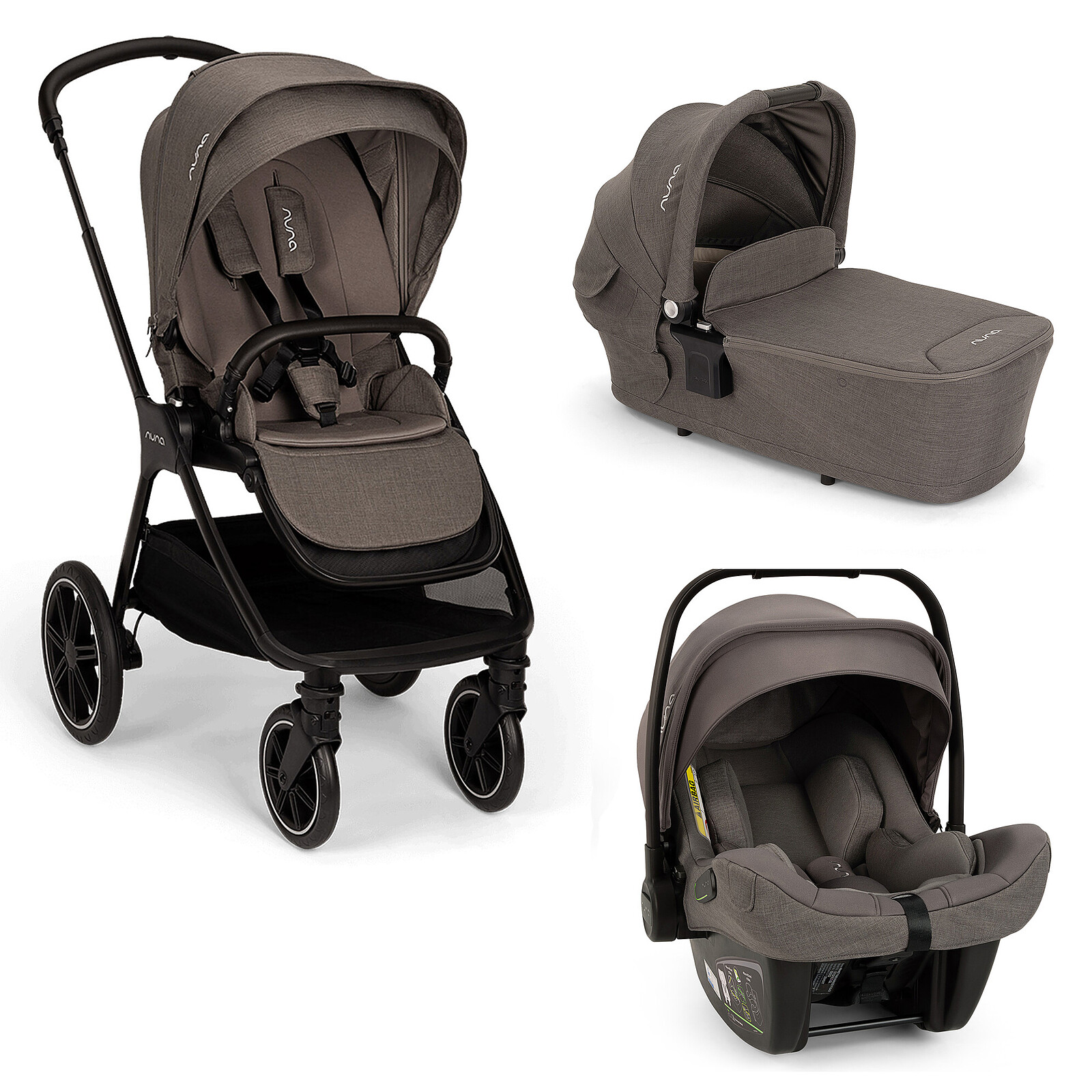 Poussette Trio TRIV lx - Siège PIPA next i-Size - Nacelle LYTL - Thunder Nuna