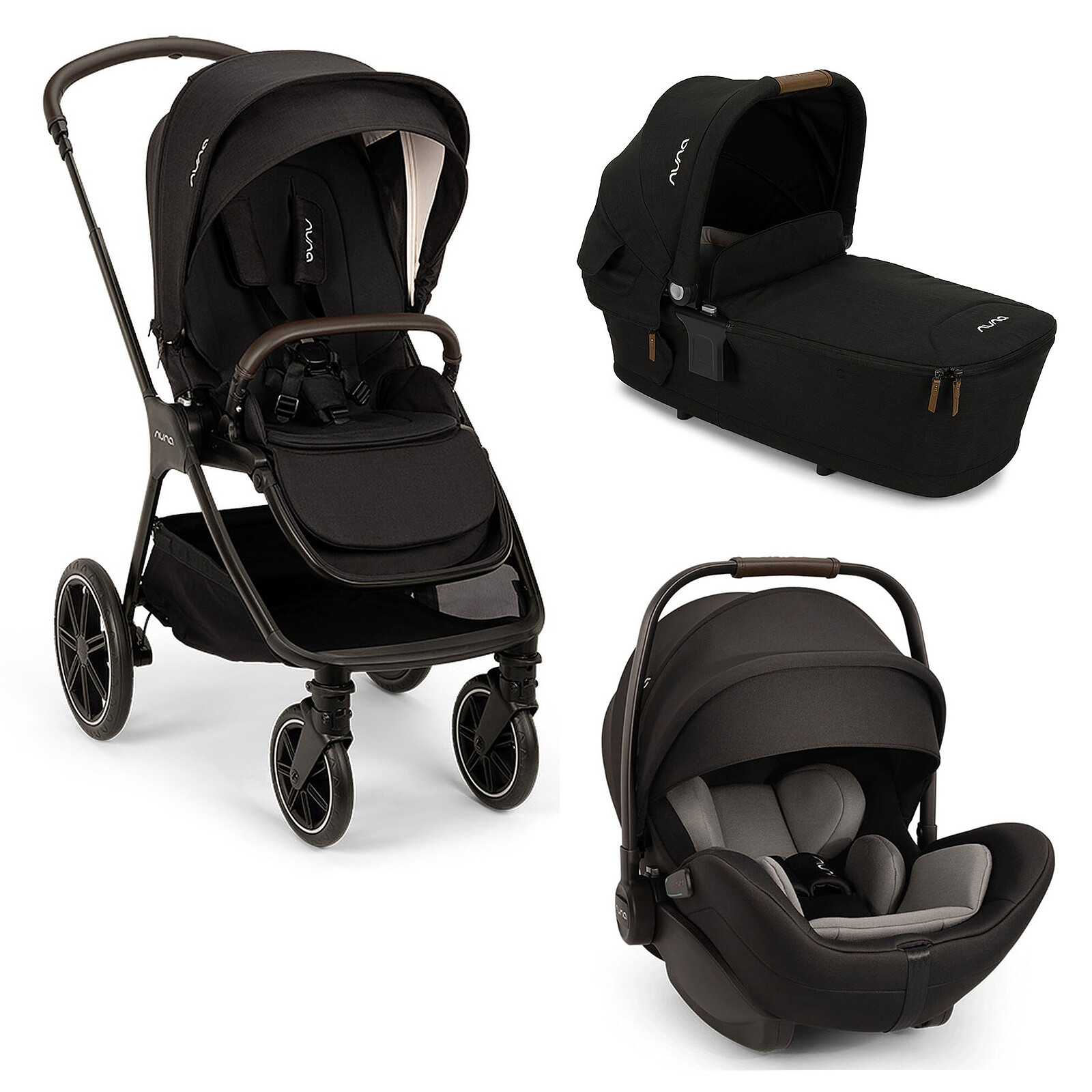 Poussette Trio TRIV lx - Siège Auto ARRA Flex i-Size - Nacelle LYTL - Caviar Nuna