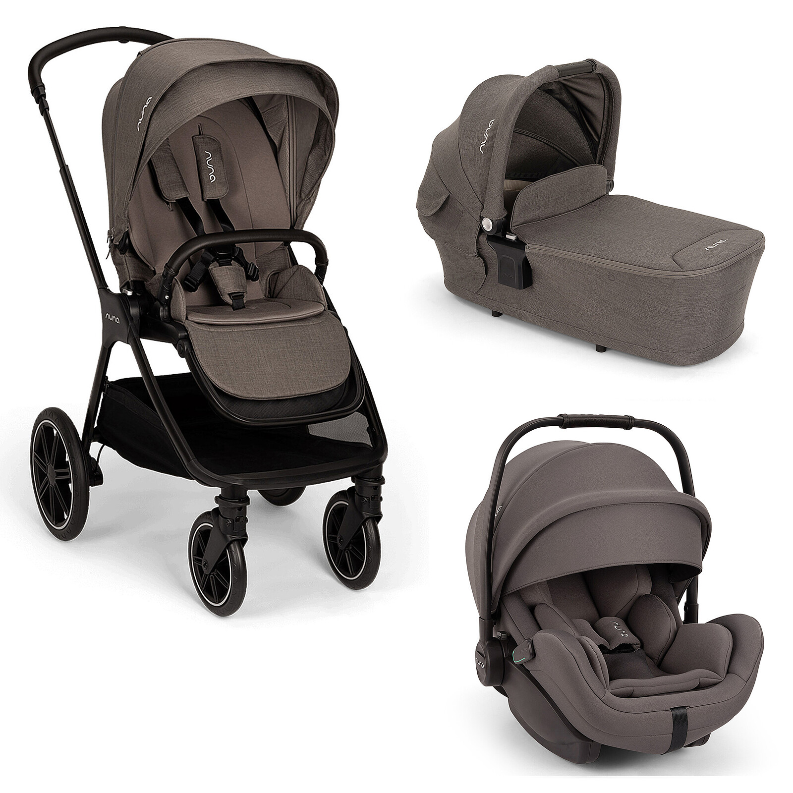 Poussette Trio TRIV lx - Siège Auto ARRA Flex i-Size - Nacelle LYTL - Thunder Nuna