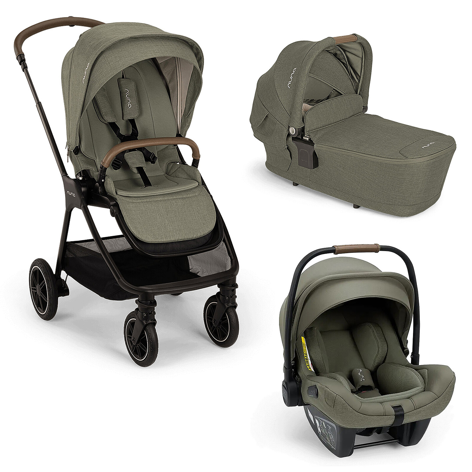 Poussette Trio TRIV next - Siège PIPA next i-Size - Nacelle LYTL - Pine Nuna