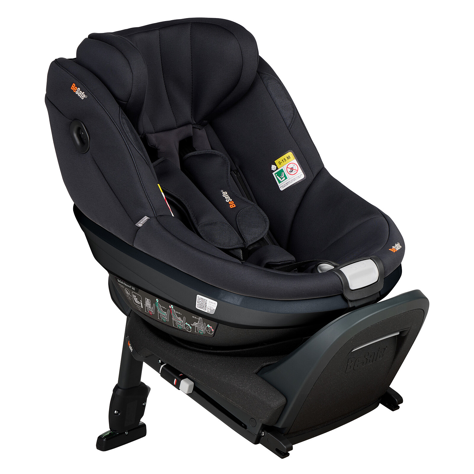 Pack Siège Auto Beyond² 360 Groupe 0+/1/2 i-Size + Base Beyond - Black Soft Breeze BeSafe