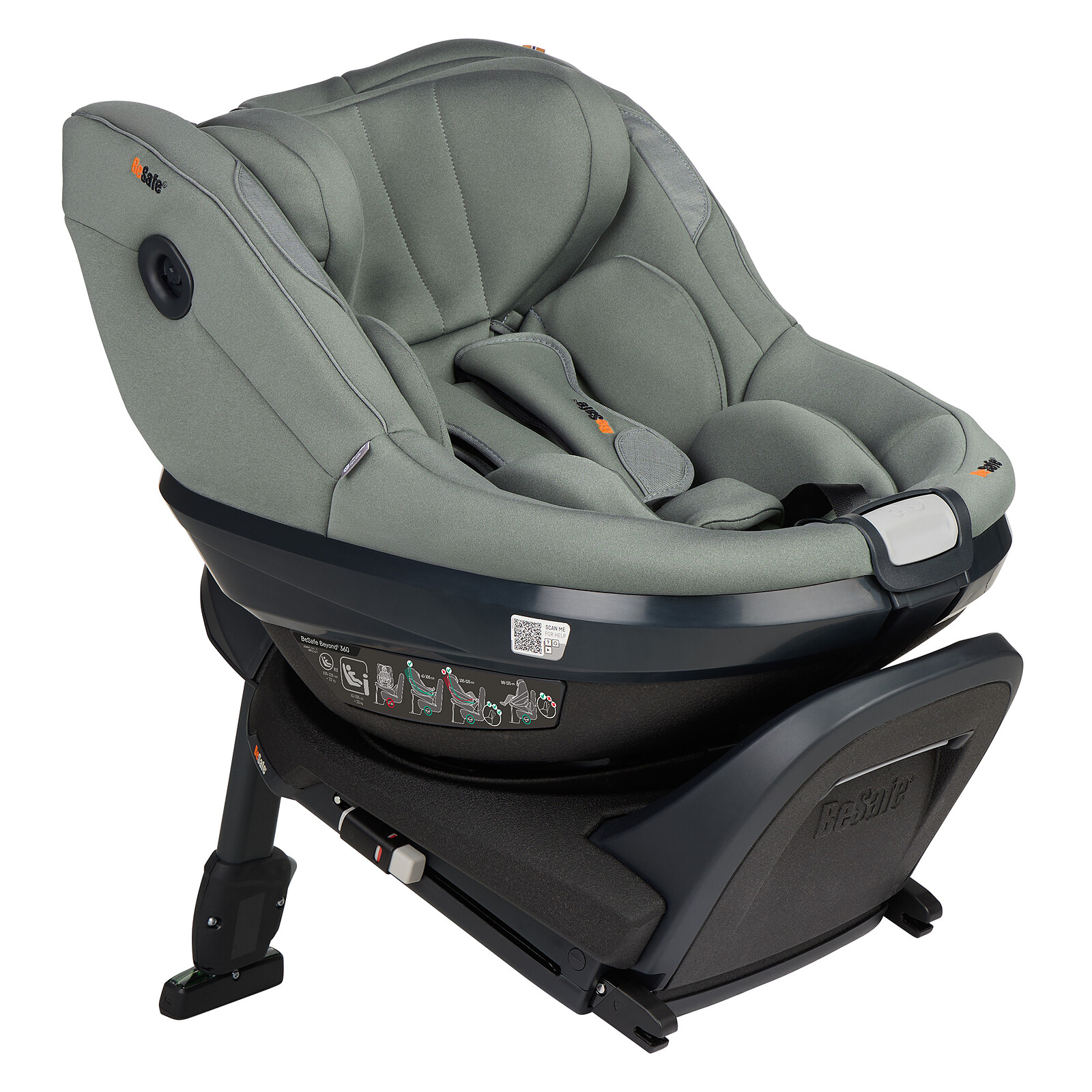 Pack Siège Auto Beyond² 360 Groupe 0+/1/2 i-Size + Base Beyond - Meadow Green Soft Breeze BeSafe