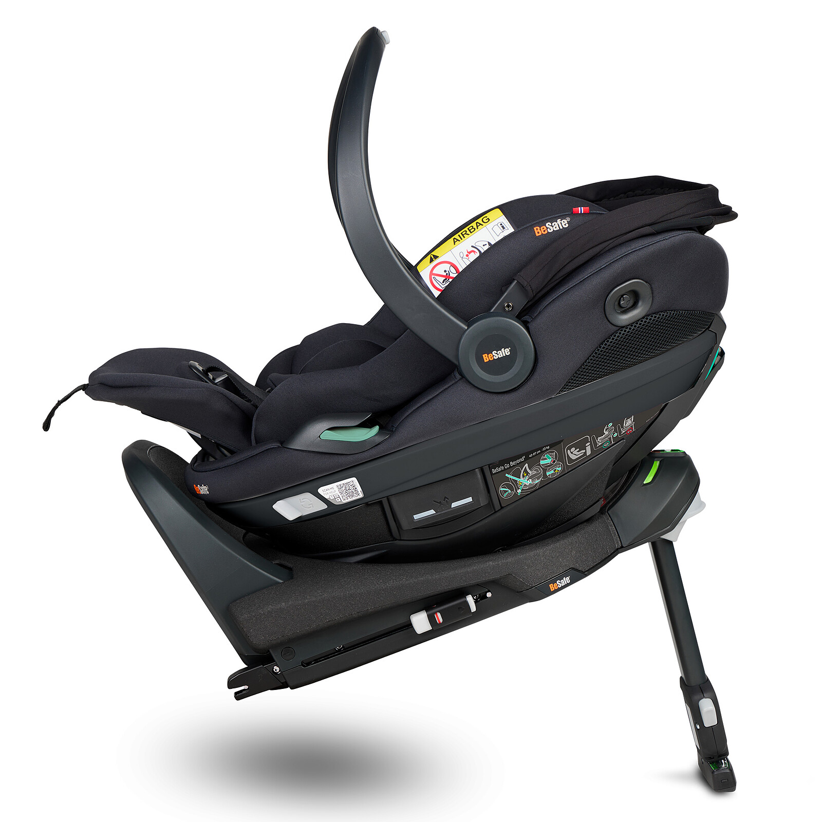 Pack Siège Auto Go Beyond² Groupe 0+ i-Size + Base Beyond - Black Soft Breeze BeSafe