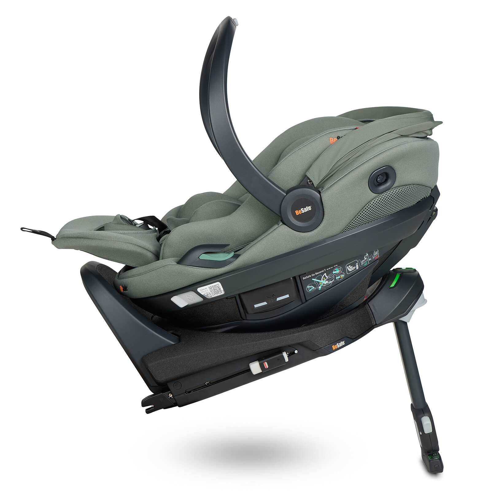 Pack Siège Auto Go Beyond² Groupe 0+ i-Size + Base Beyond - Meadow Green Soft Breeze BeSafe