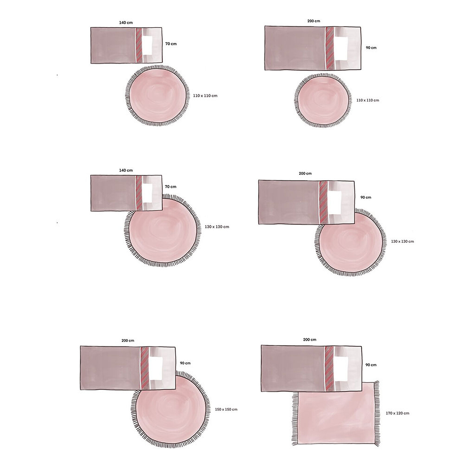 Avis Tapis Sara Rose - Ø 130 cm 