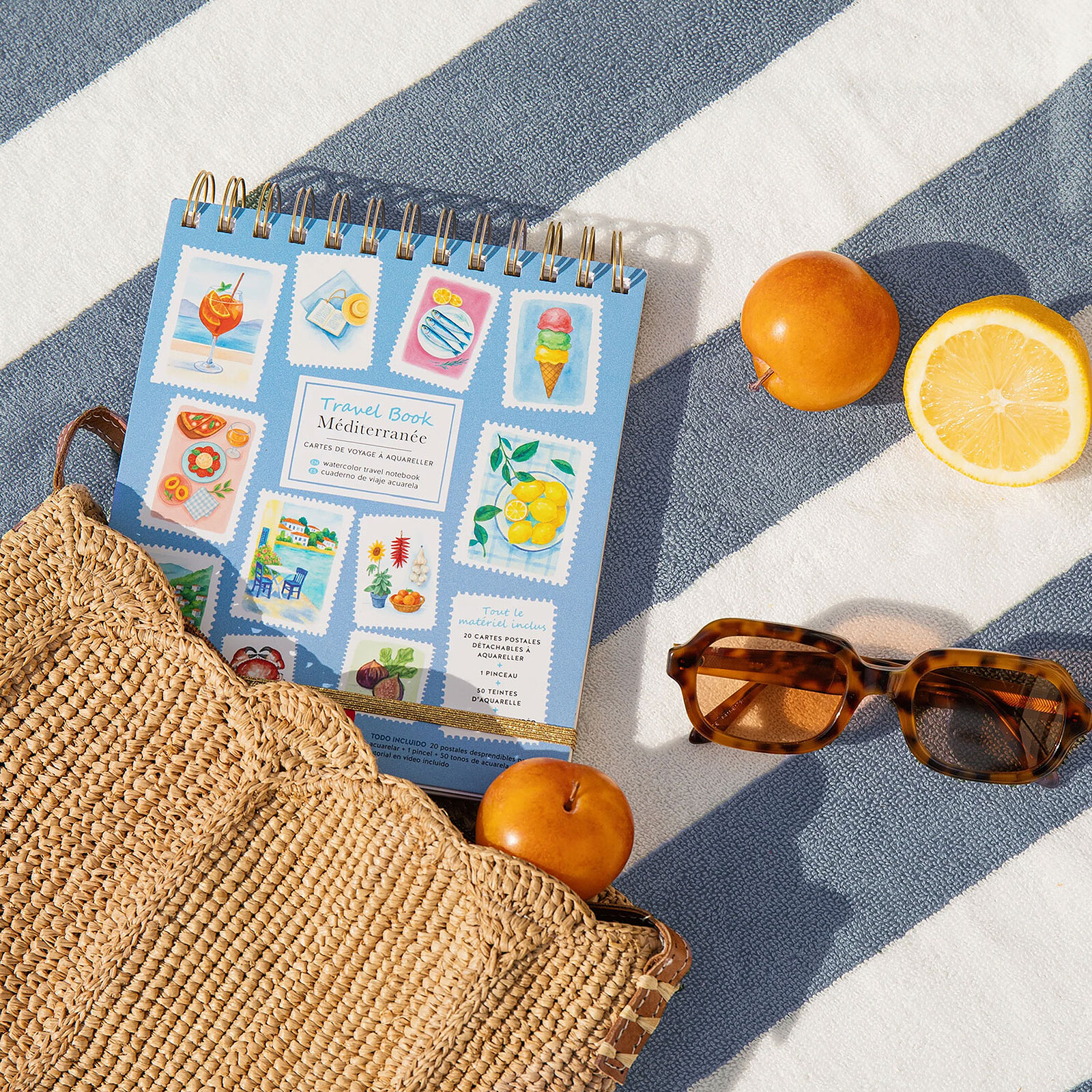 Travel Book Carnet Aquarelle - Méditerranée La Petite Epicerie