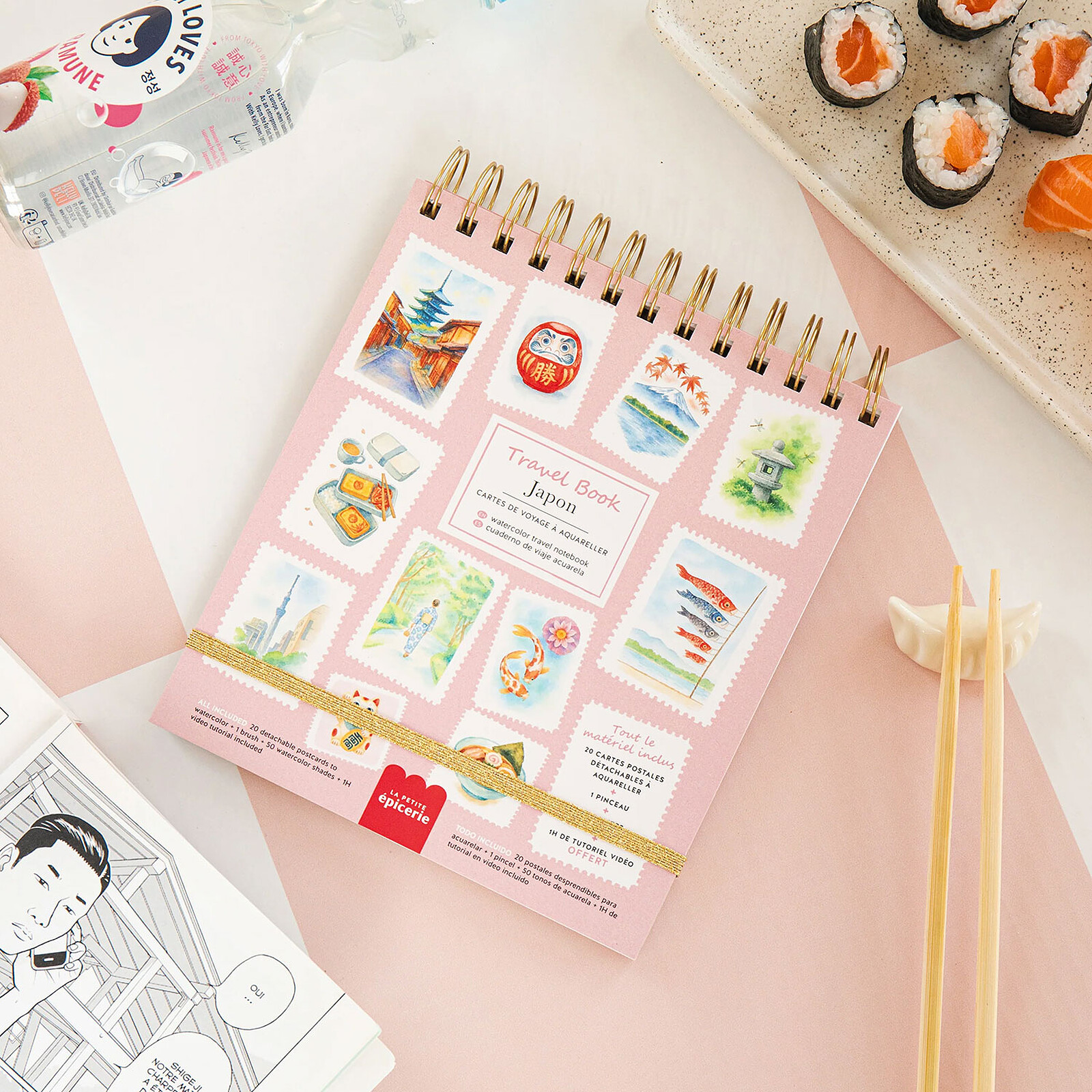 Travel Book Carnet Aquarelle - Japon La Petite Epicerie