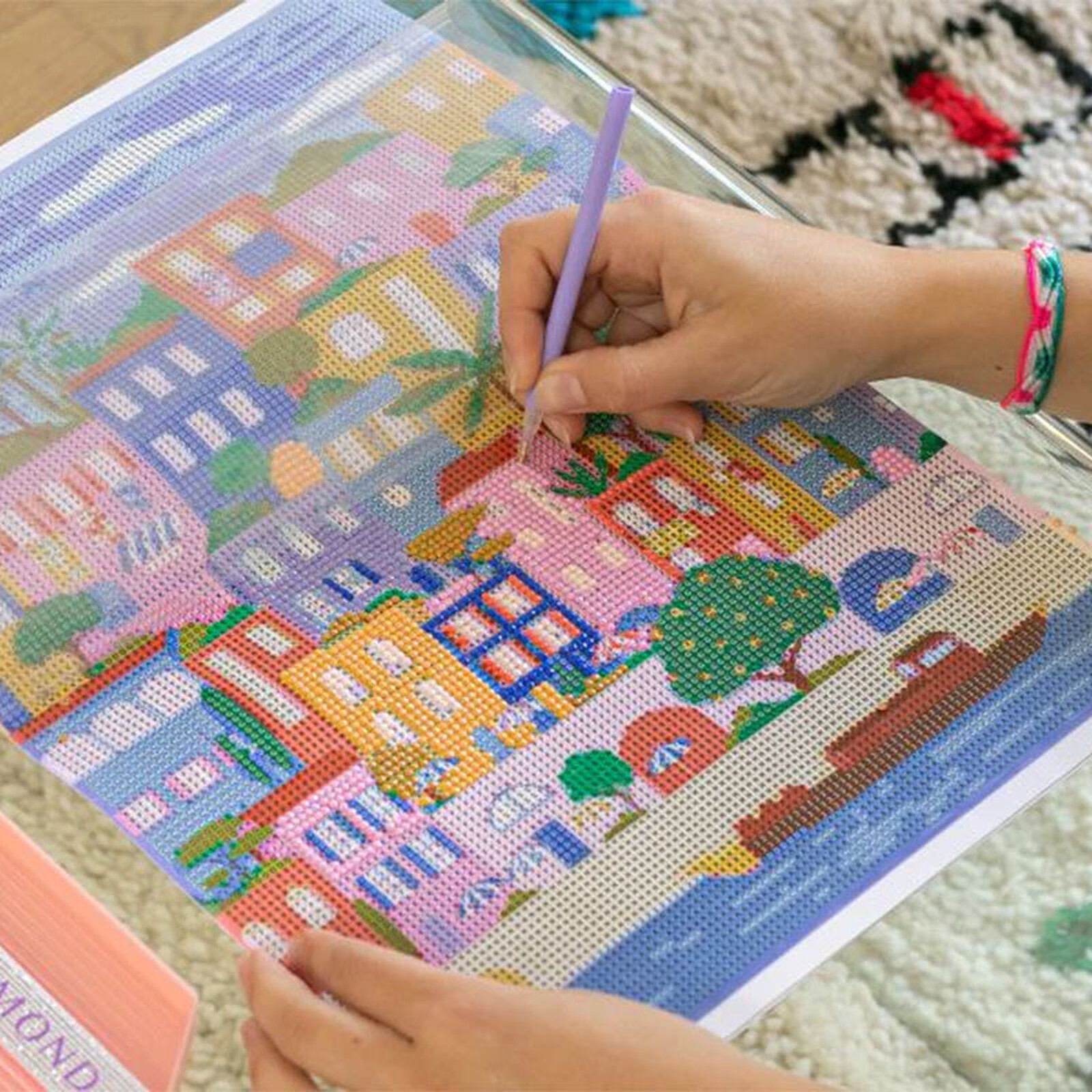 Petit Diamond Diamond Painting - Maisons Colorées La Petite Epicerie