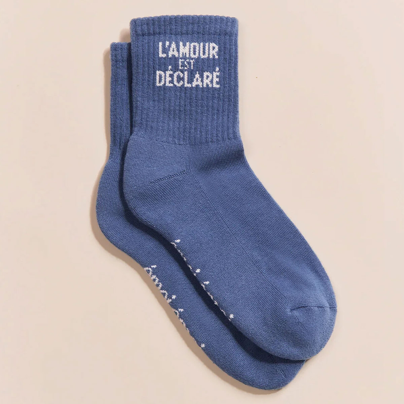 Chaussettes L'Amour est Déclaré Bleu Lac - 36/41  émoi émoi
