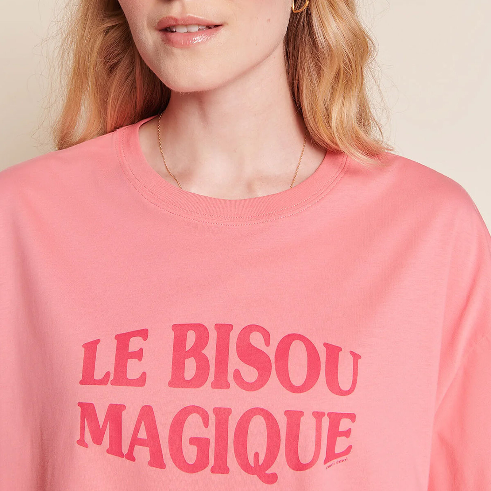 Avis T-shirt Le Bisou Magique Framboise Femme - S 