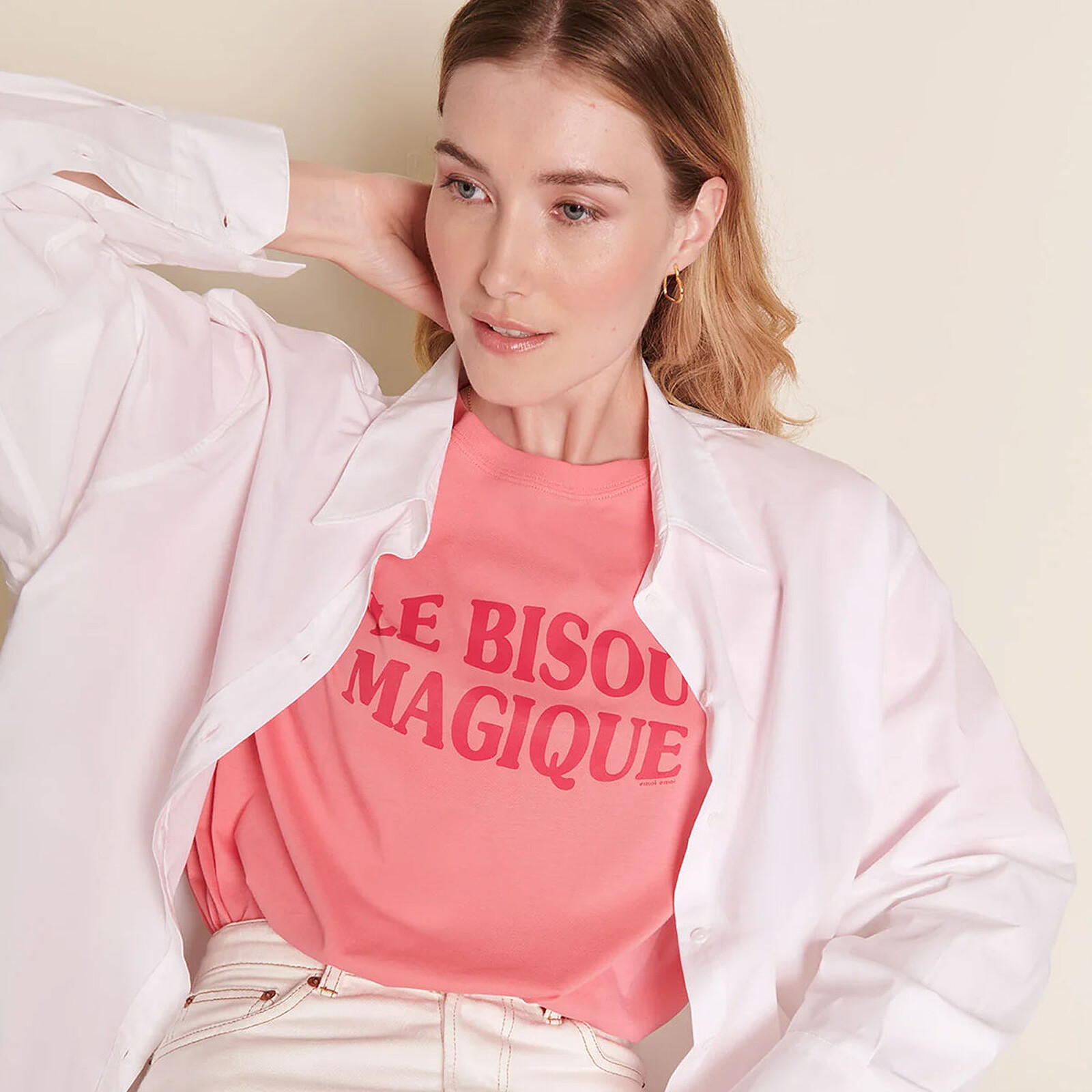 T-shirt Le Bisou Magique Framboise Femme - XL émoi émoi