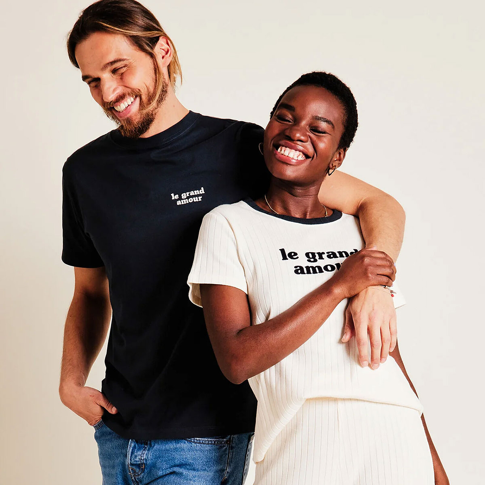 T-shirt Le Grand Amour Charbon Homme - S émoi émoi