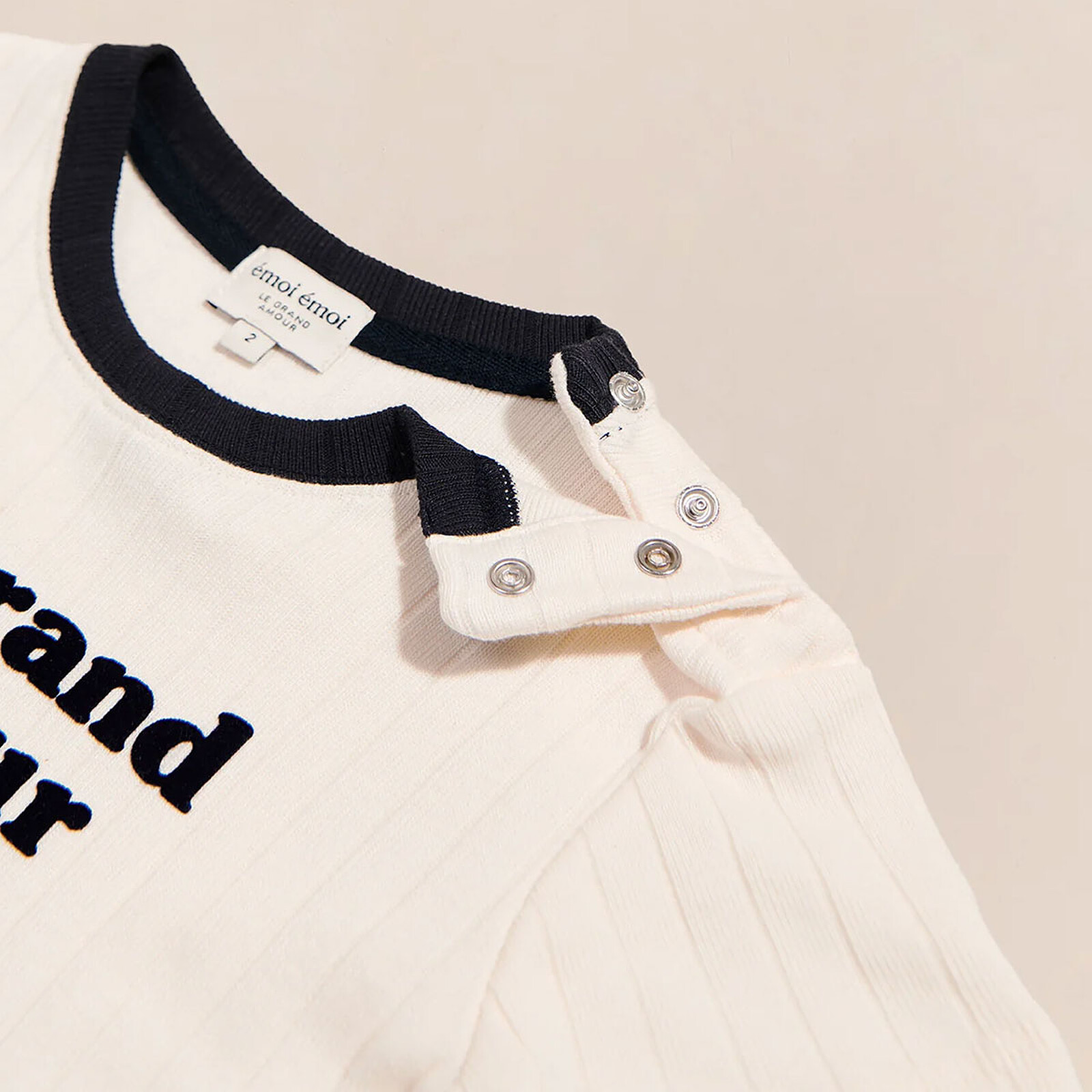 T-shirt Le Grand Amour Crème Enfant - 6 Mois émoi émoi