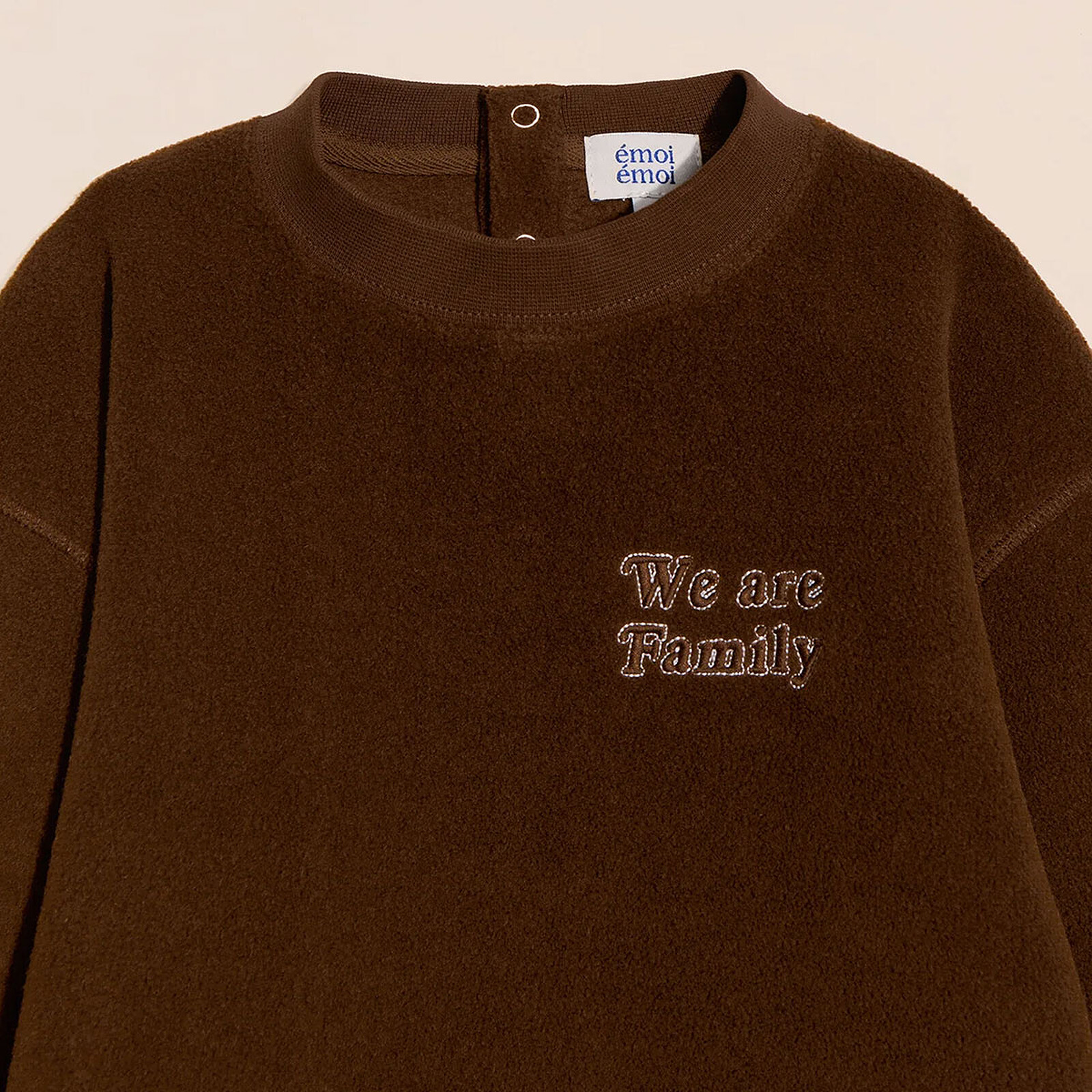 Achat Sweat Polaire Recyclée We Are Family Chocolat - 4 Ans