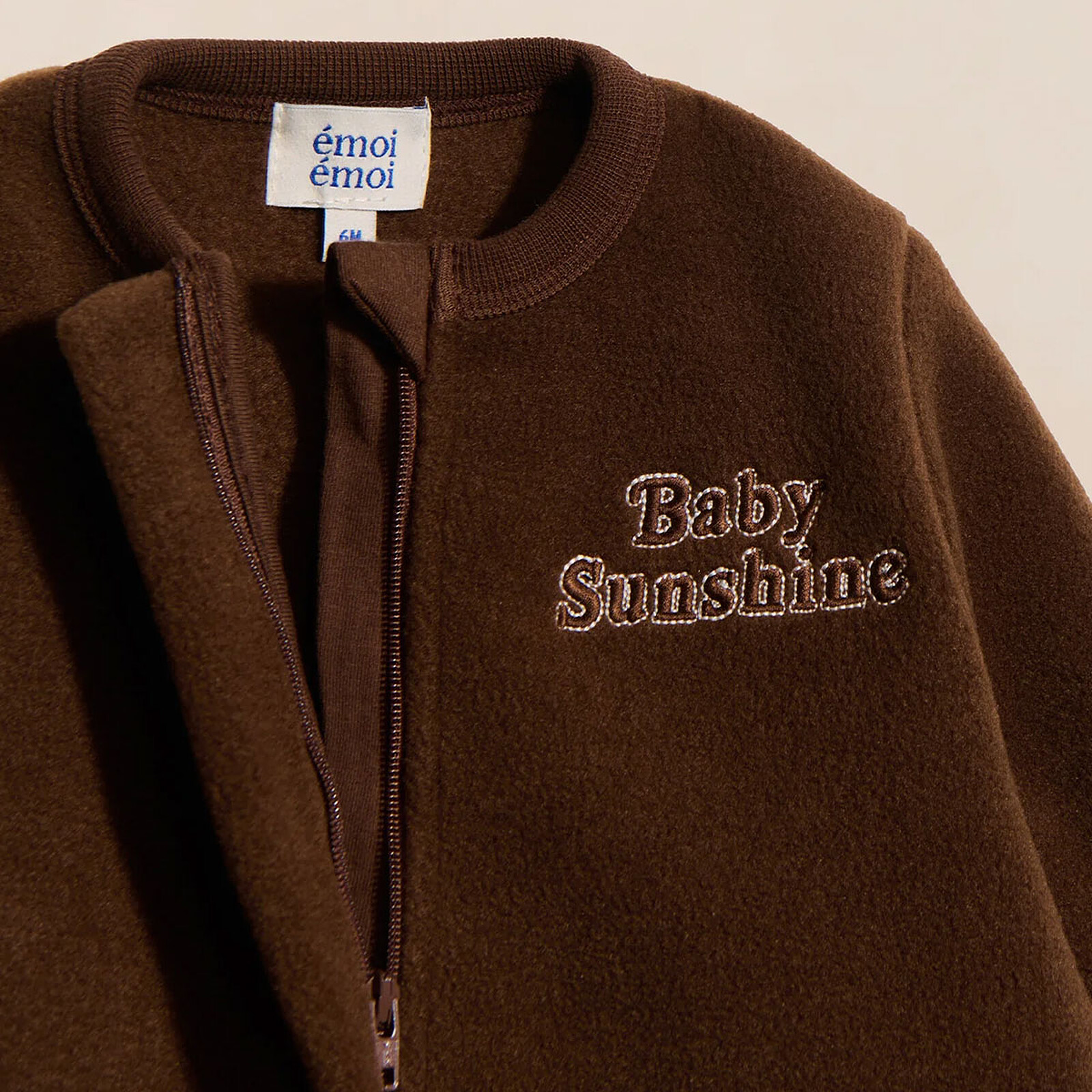 Achat Mini Combinaison Polaire Recyclée Baby Sunshine Chocolat - 12 Mois
