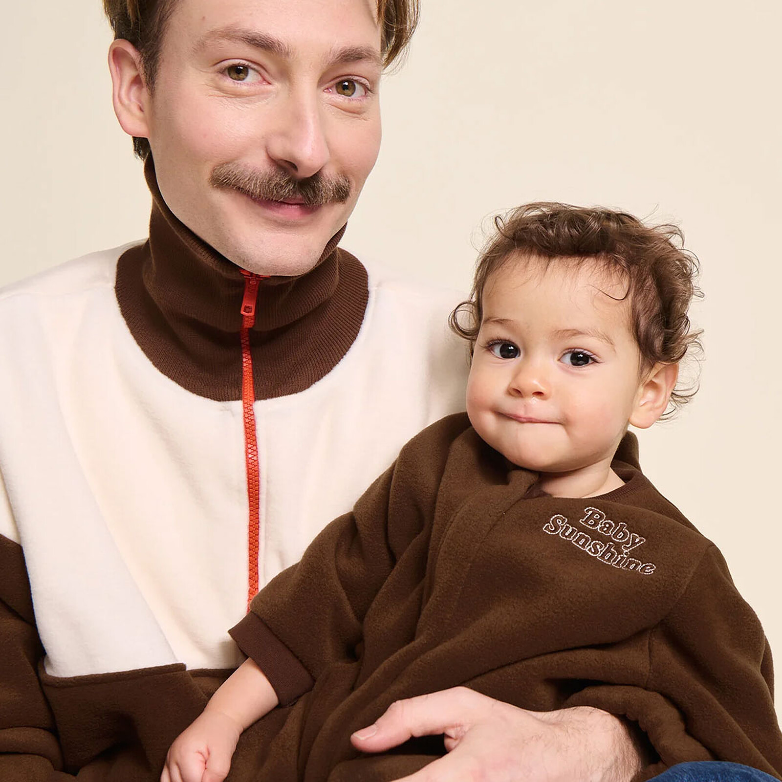 Mini Combinaison Polaire Recyclée Baby Sunshine Chocolat - 18 Mois pas cher